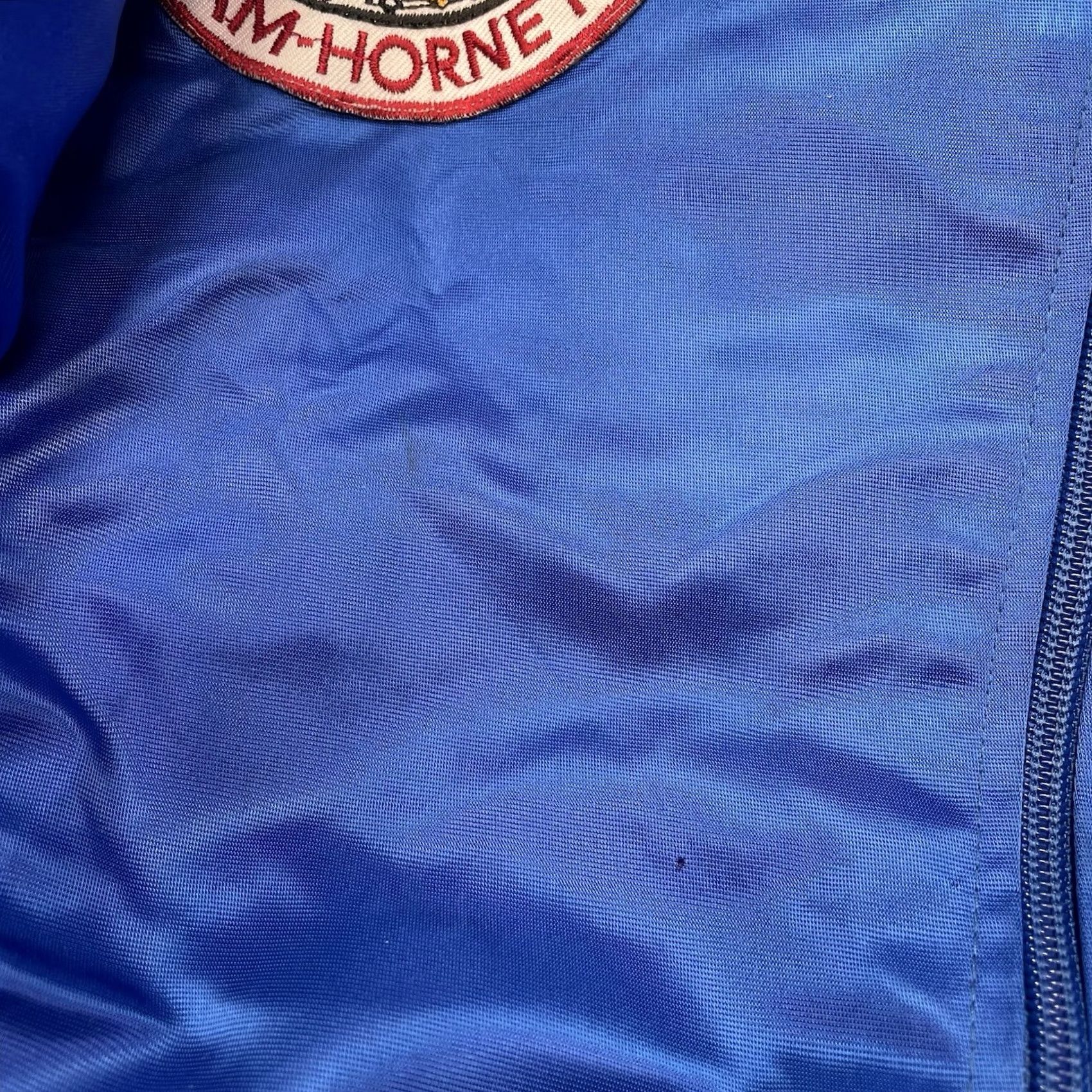 Vintage VINTAGE F-18 Super Hornet bomber jacket Mens XL Blue Polyester Jacket USA Boeing Northrop Clasic sports Size US XL / EU 56 / 4 - 5 Thumbnail