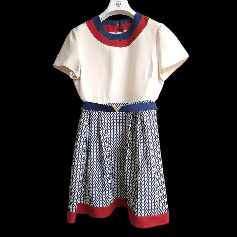 Valentino Valentino Spring Autumn Long Dress in Navy Blue 0089 Size XL / US 12-14 / IT 48-50 - 1 Thumbnail