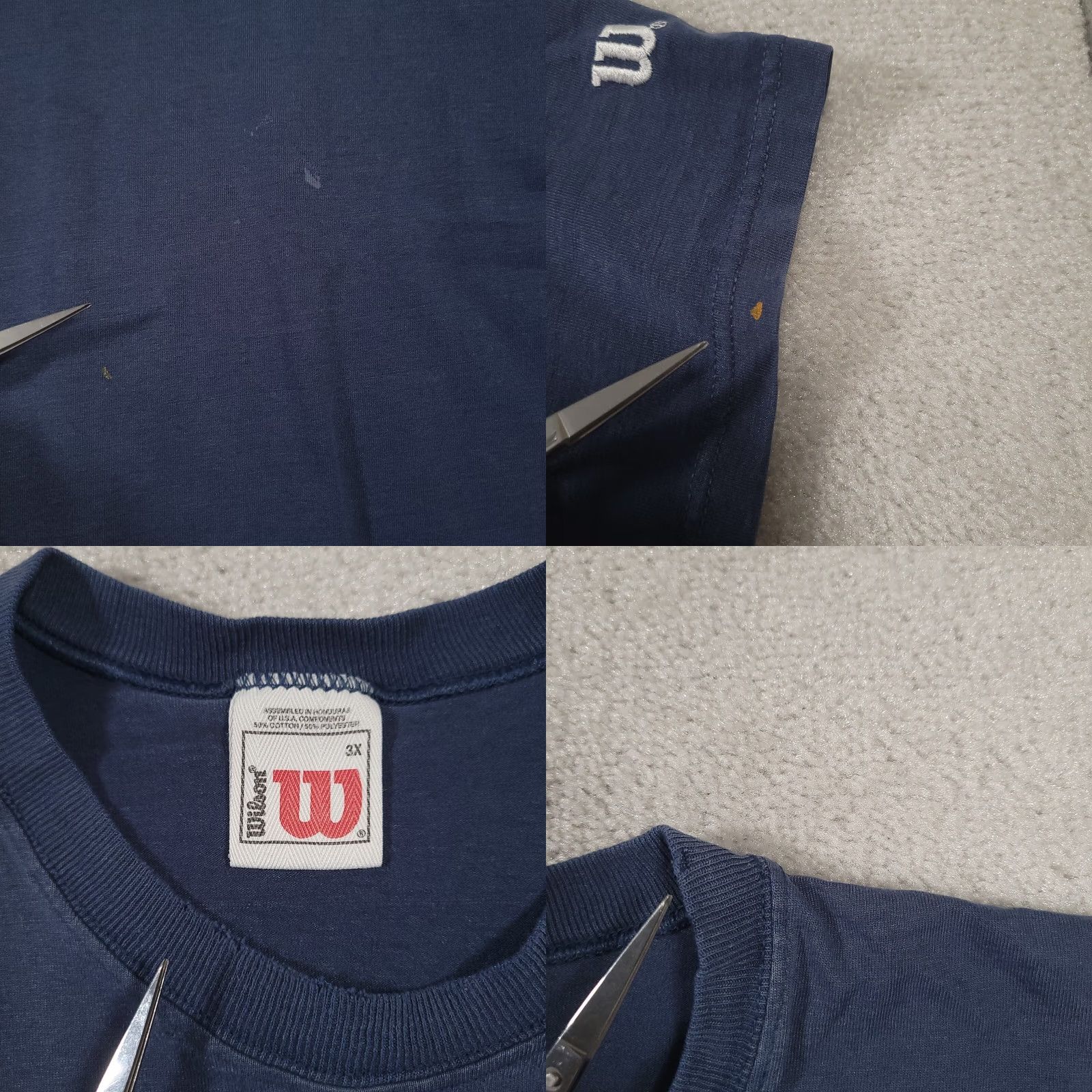 Wilson VINTAGE Wilson T-Shirt Blue 3X Big & Tall Men Short Sleeve 90s Logo Crew Neck Made In USA Size US XXL / EU 58 / 5 - 9 Thumbnail