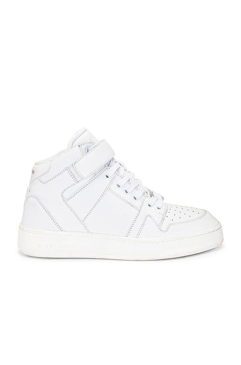 Saint Laurent Paris oc11z1125 Lax Sneakers in Washed Out Effect Leather in White Size US 7 / IT 37 - 1 Thumbnail