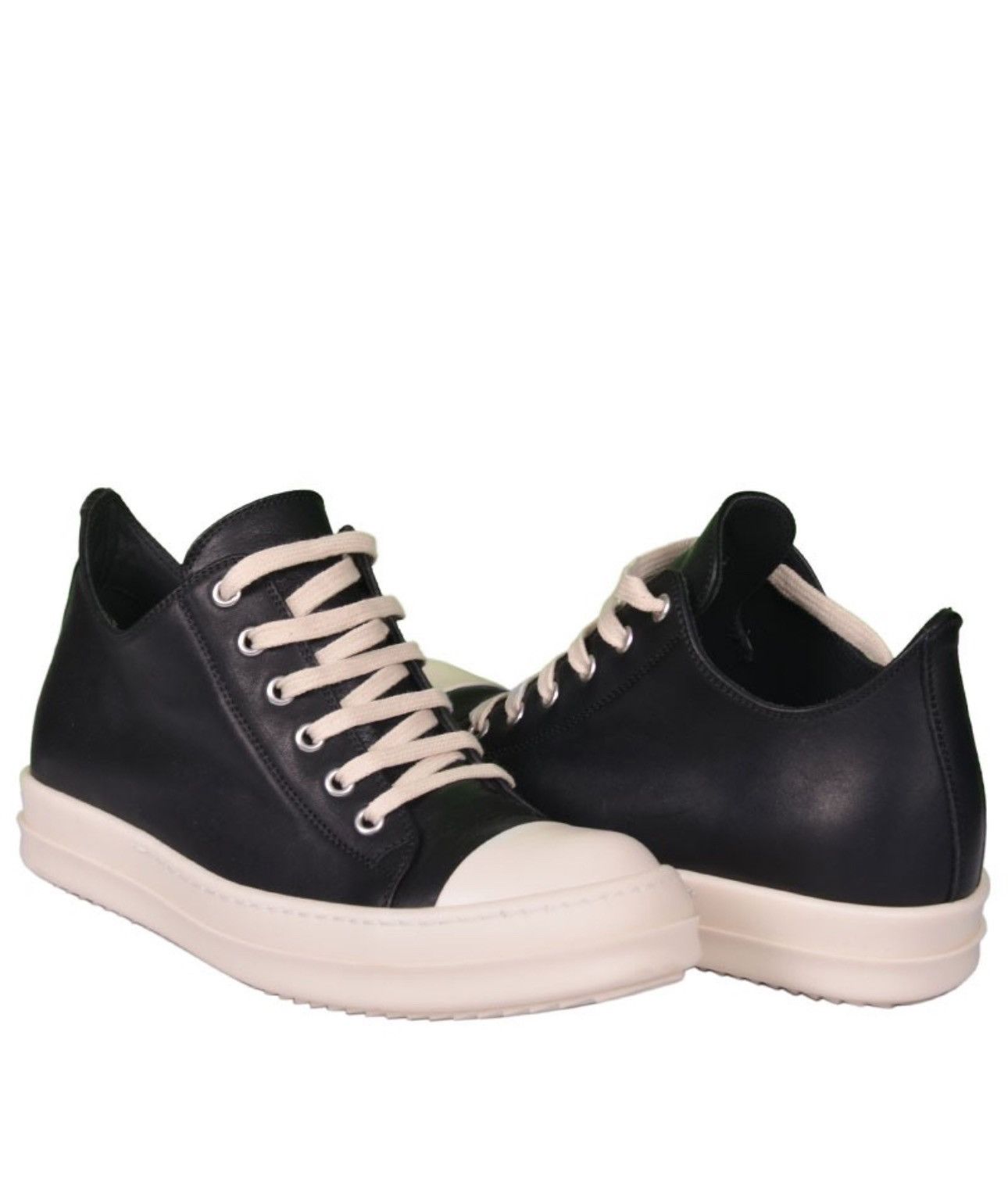 Rick Owens Last Rick Owens Leather Ramones Low Round Toe Sneakers Size US 10 / IT 40 - 3 Thumbnail