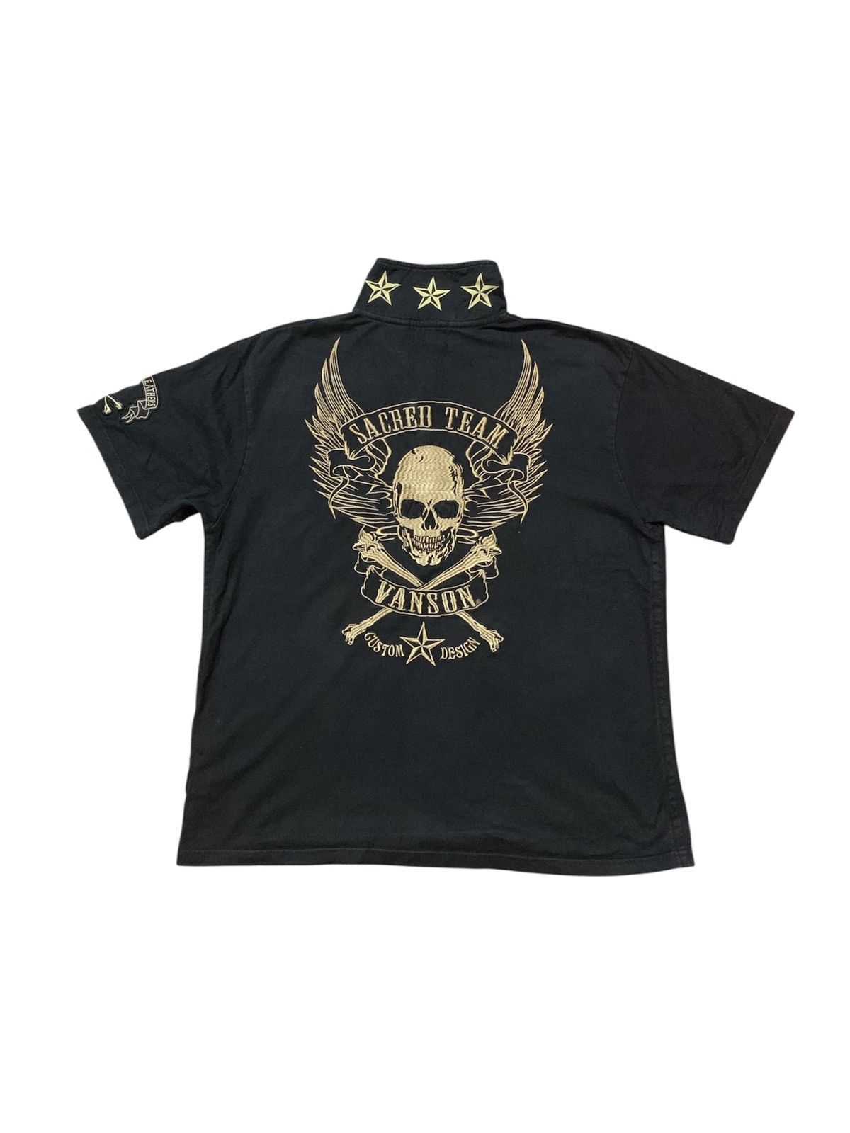 Vanson Leathers Vanson Leather Skull Polo Shirt Harley Triumph Cafe Racer Size US L / EU 52-54 / 3 - 1 Thumbnail