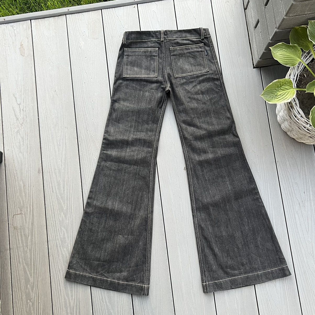 Balenciaga × Japanese Brand BALENCIAGA Denim Black Flared Low Rise Jeans 27 Size 27" / US 4 / IT 40 - 6 Thumbnail