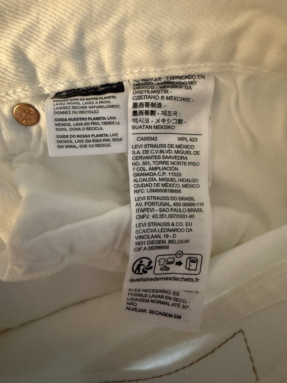 DENIM TEARS Denim Tears, X Levi’s Cream / Egg Shell 501 New Size US 36 / EU 52 - 9 Thumbnail