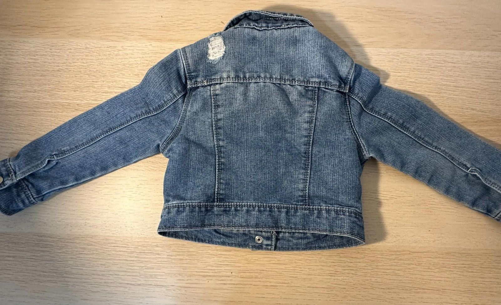 Designer Girls’ Size 4 Blue Denim Jacket Classic Fit Button Front Size ONE SIZE - 5 Thumbnail