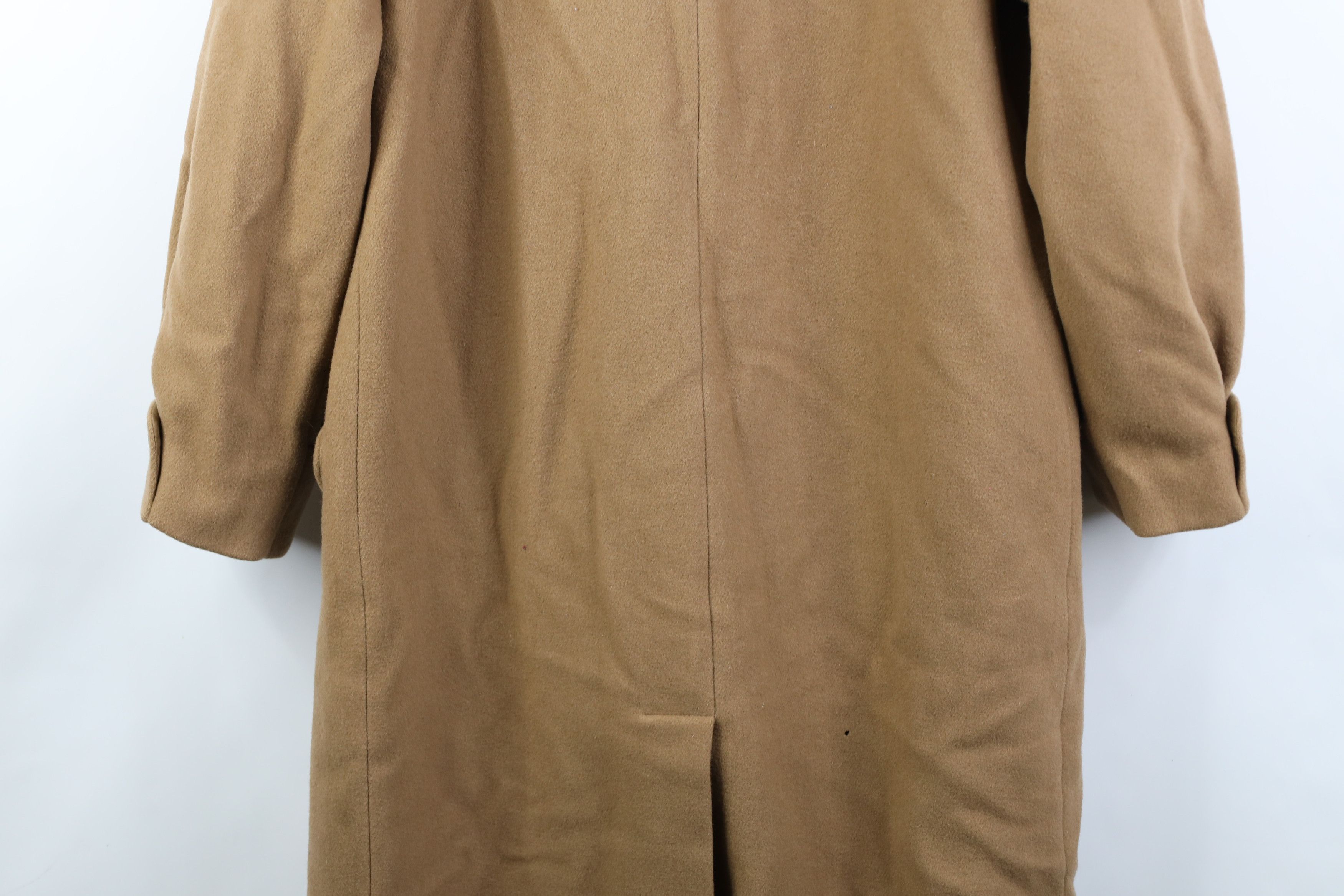 Vintage Vintage 90s Streetwear Heavy Wool Overcoat Jacket Beige Tan Size XL / US 12-14 / IT 48-50 - 15 Thumbnail
