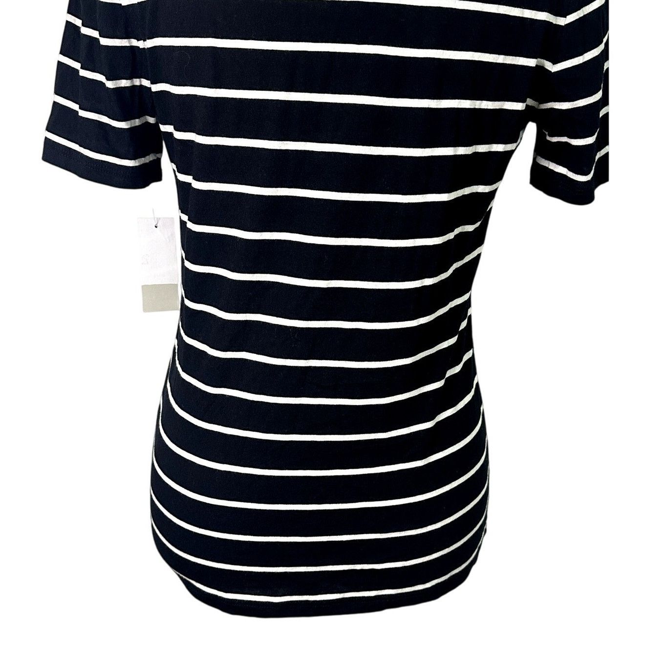 BP. BP Short Sleeve T-Shirt Striped Black/White Women's XS NWT Size XS / US 0-2 / IT 36-38 - 6 Thumbnail