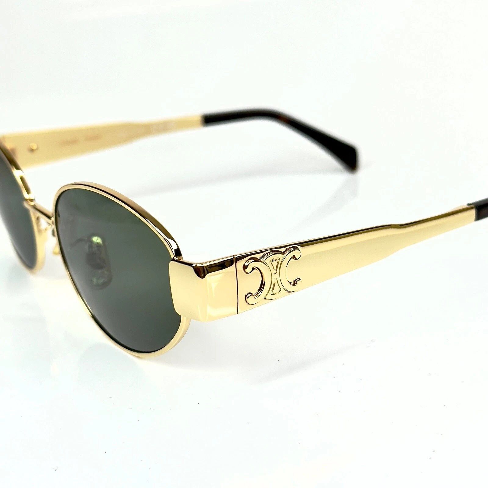 Celine CELINE CL40235U 40235 METAL TRIOMPHE Oval Sunglasses 30N Size ONE SIZE - 9 Thumbnail