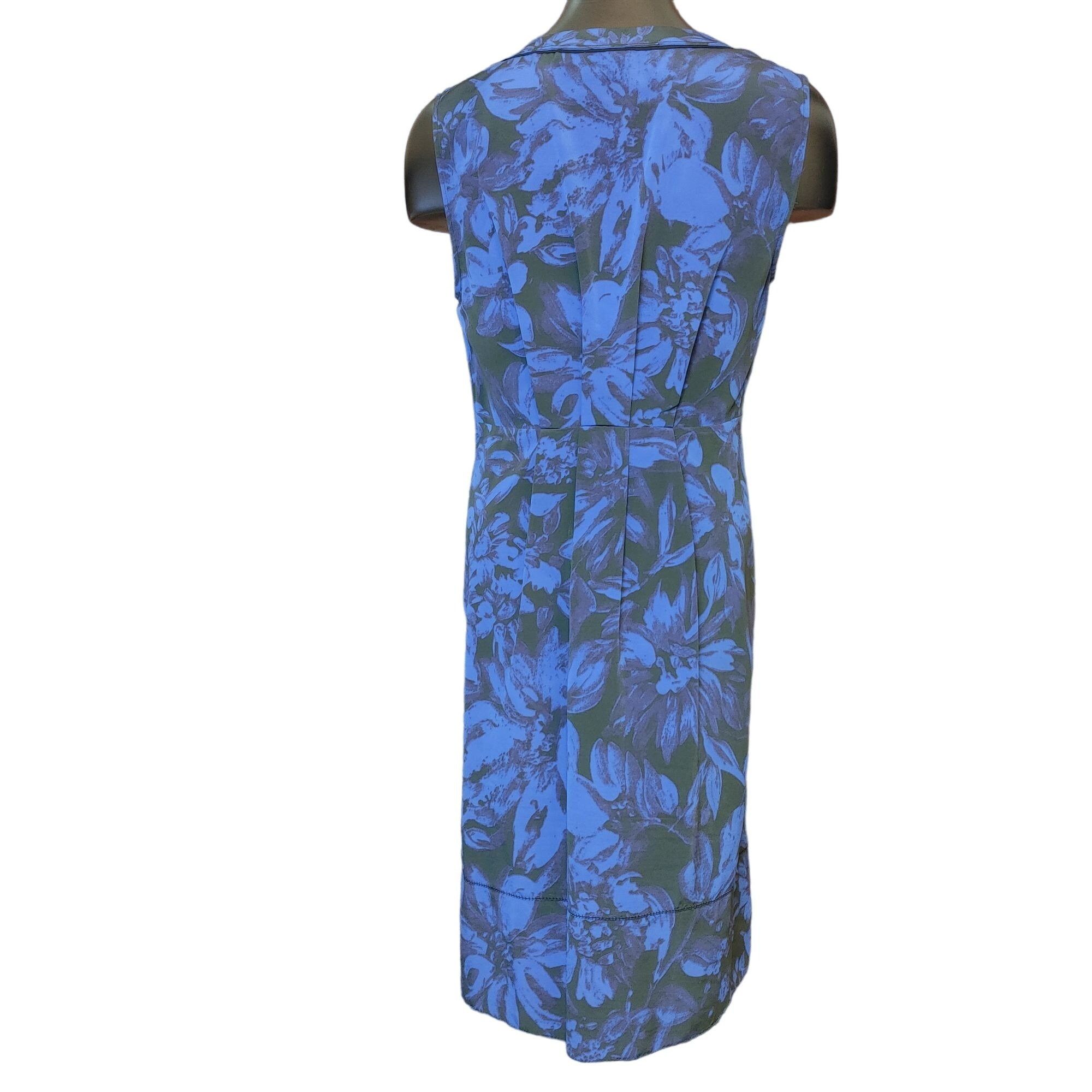 Vera Wang SIMPLY VERA VERA WANG Womens 12 Blue Floral Sleeveless Scoop Size XL / US 12-14 / IT 48-50 - 2 Thumbnail