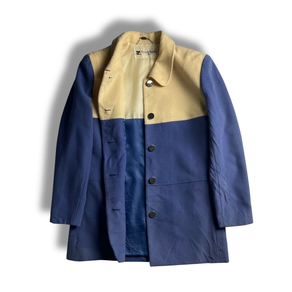 Courreges COURREGES PARIS TWO TONE 100% PURE NEW WOOL JACKET Size M / US 6-8 / IT 42-44 - 3 Thumbnail