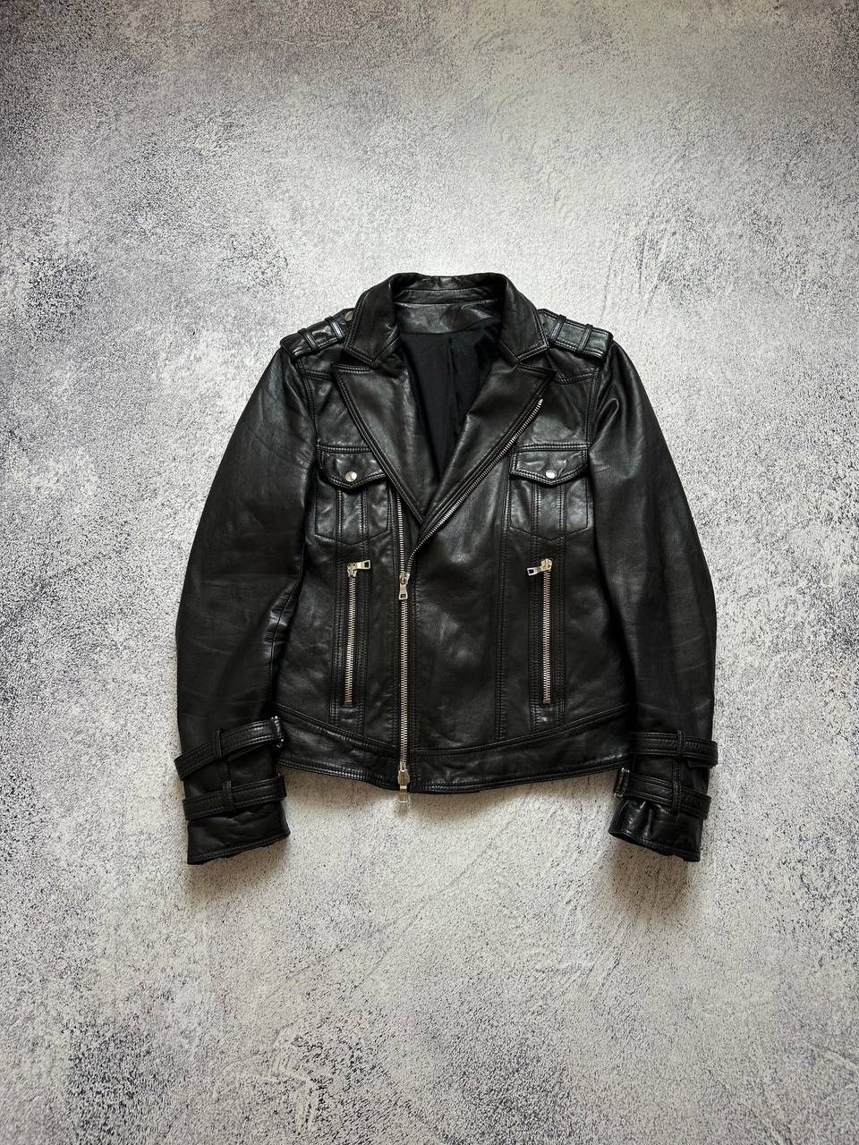 Balmain Balmain Men’s Leather Jacket With Straps Size 48 Size US M / EU 48-50 / 2 - 2 Thumbnail