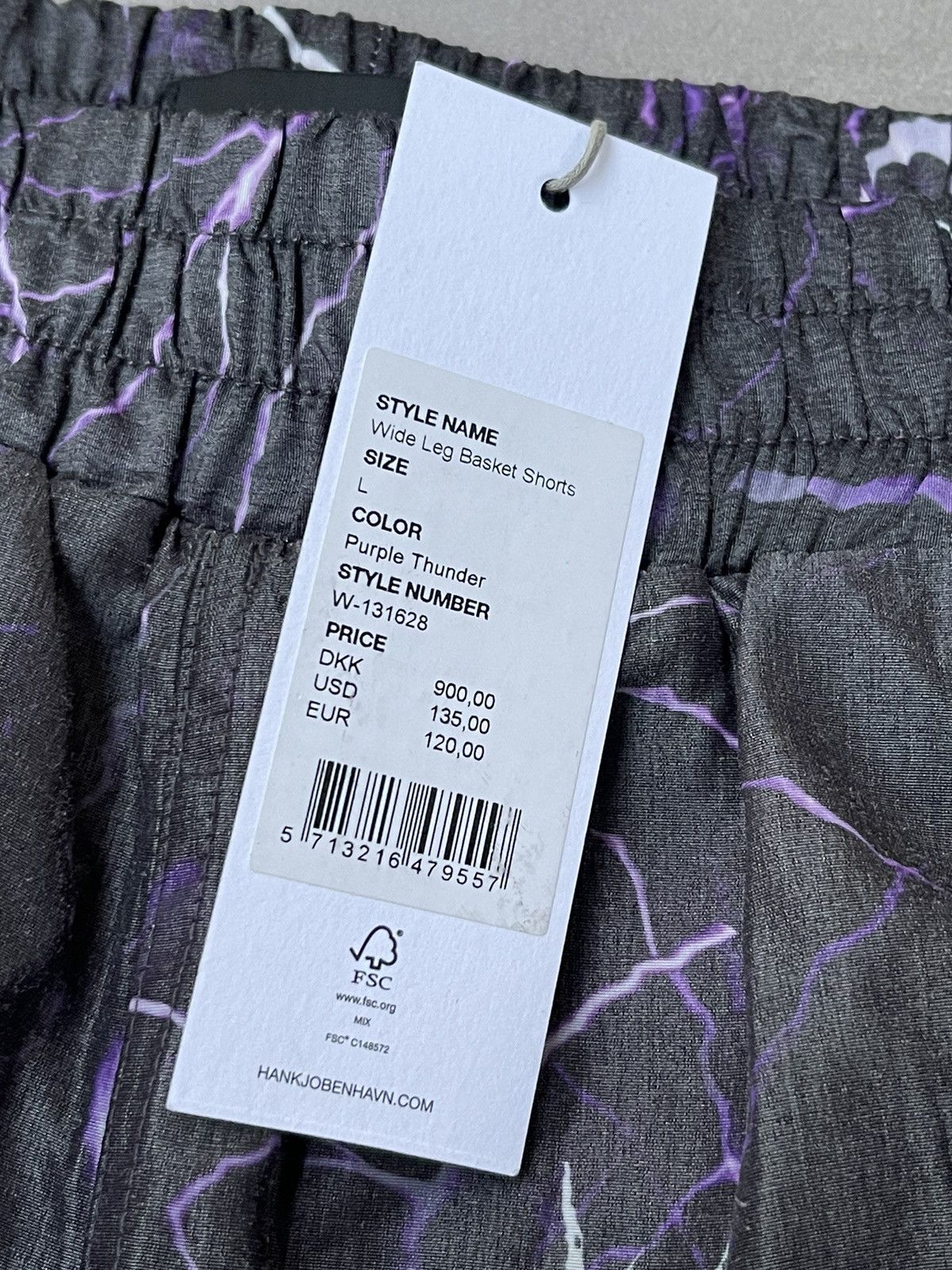 Han Kjobenhavn !DS! FW22 Han Kjobenhavn Purple Thunder Track Shorts Size US 34 / EU 50 - 24 Thumbnail