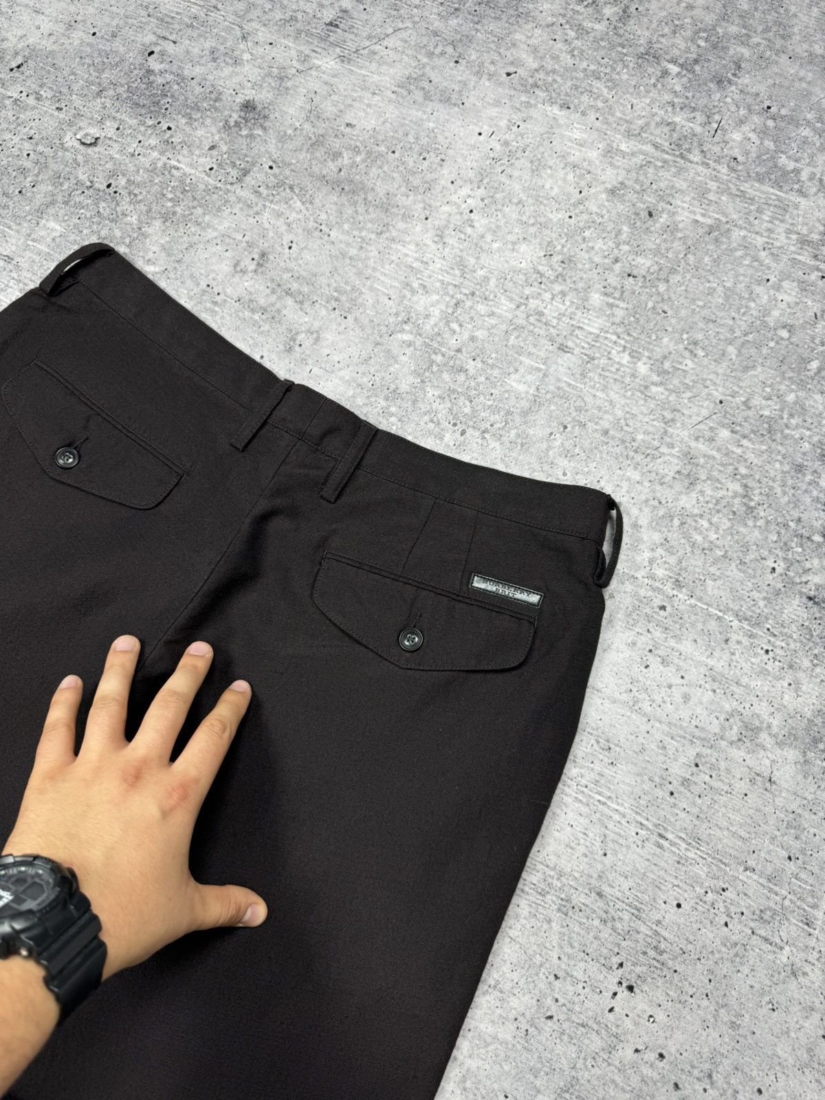 Burberry Vintage Burberry Brit Leather Pocket Tab Suit Pants Trousers Size US 32 / EU 48 - 23 Thumbnail