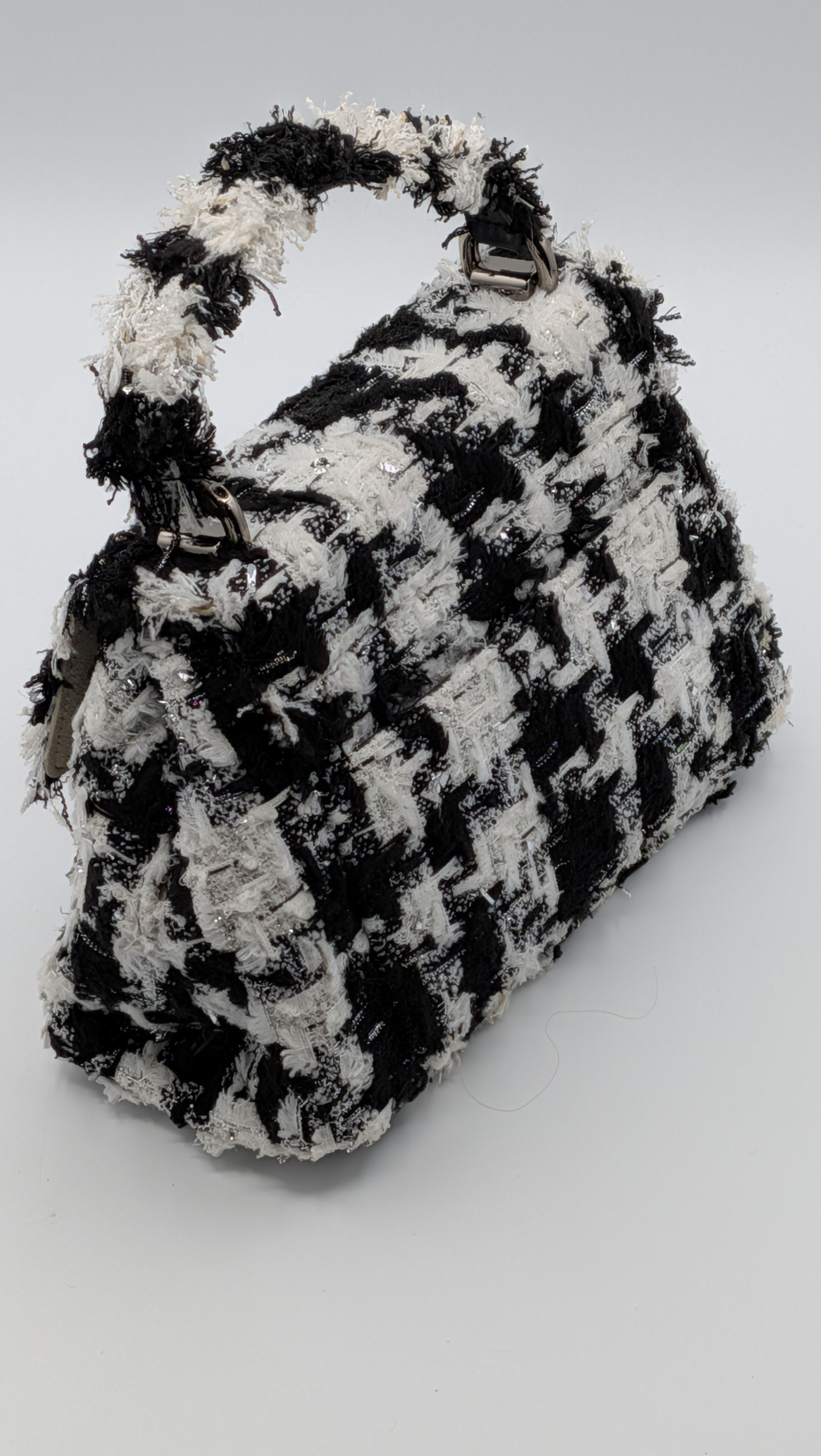 Furla Furla 1927 Mini Top Handle Bag Houndstooth Tweed Toni Talco Size ONE SIZE - 3 Thumbnail