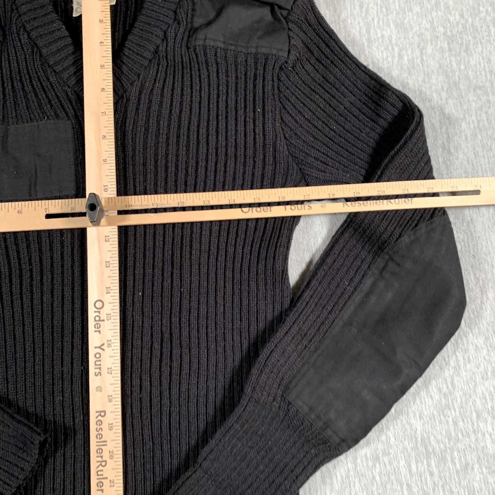 Commando Mens Sweater Brigade Quartermasters Black Wool Commando Military England 42 Size US L / EU 52-54 / 3 - 7 Thumbnail