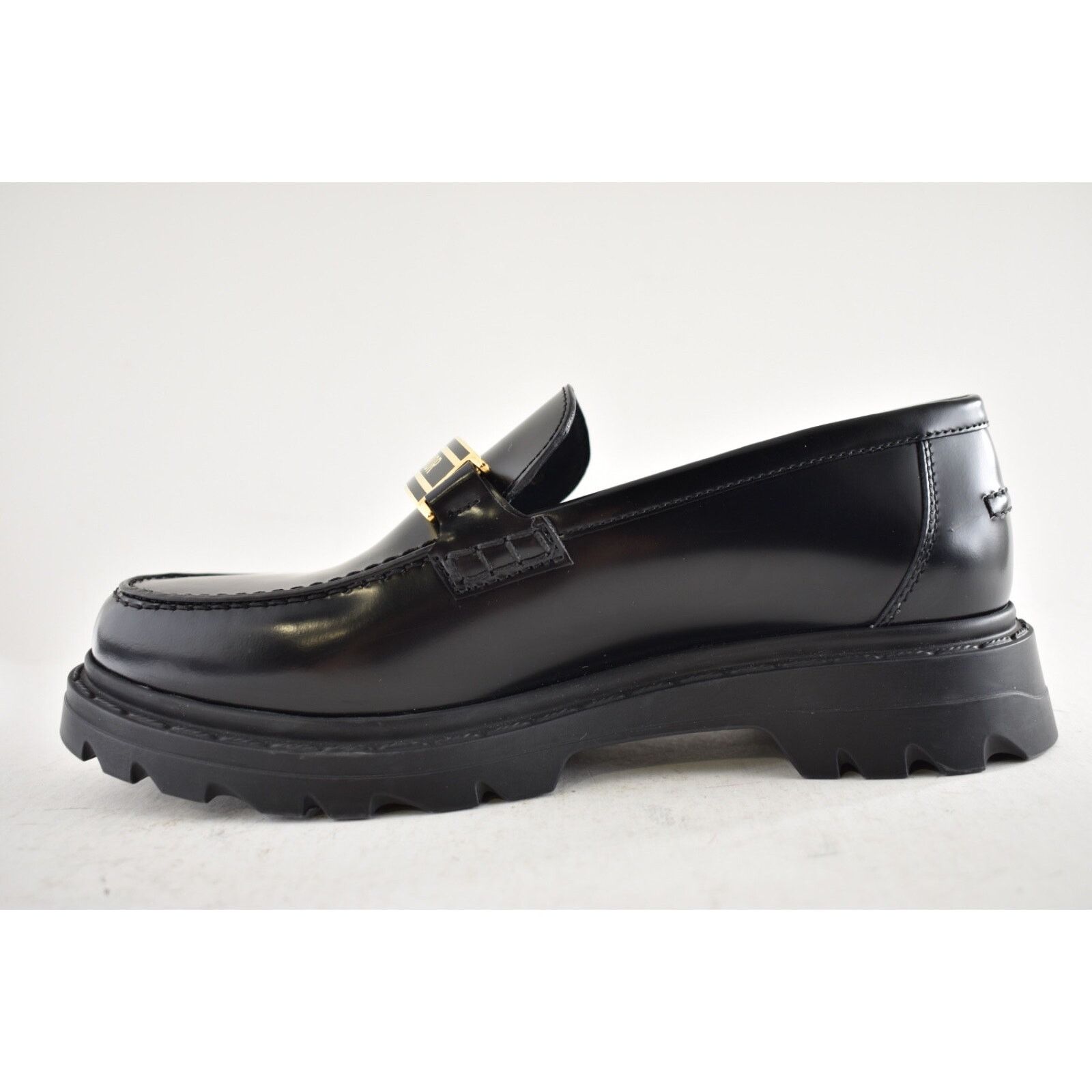 Dior Dior Code Black Brushed Calfskin Leather Gold Logo Loafer Size US 7.5 / IT 37.5 - 13 Thumbnail