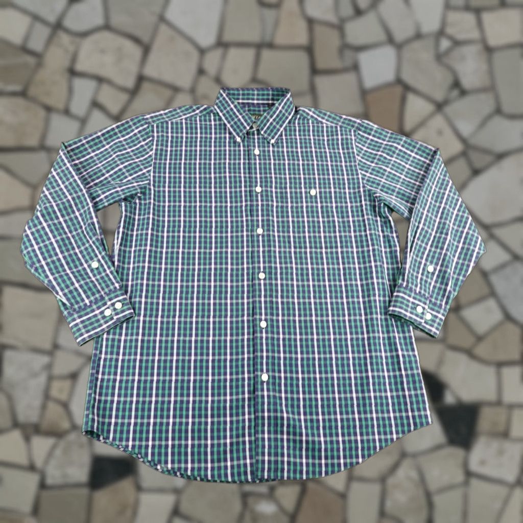 Orvis Vintage Orvis Men's Long Sleeve Plaid Cotton Shirt Large Green Blue Casual Workwear Hiking Camping Size US L / EU 52-54 / 3 - 1 Thumbnail