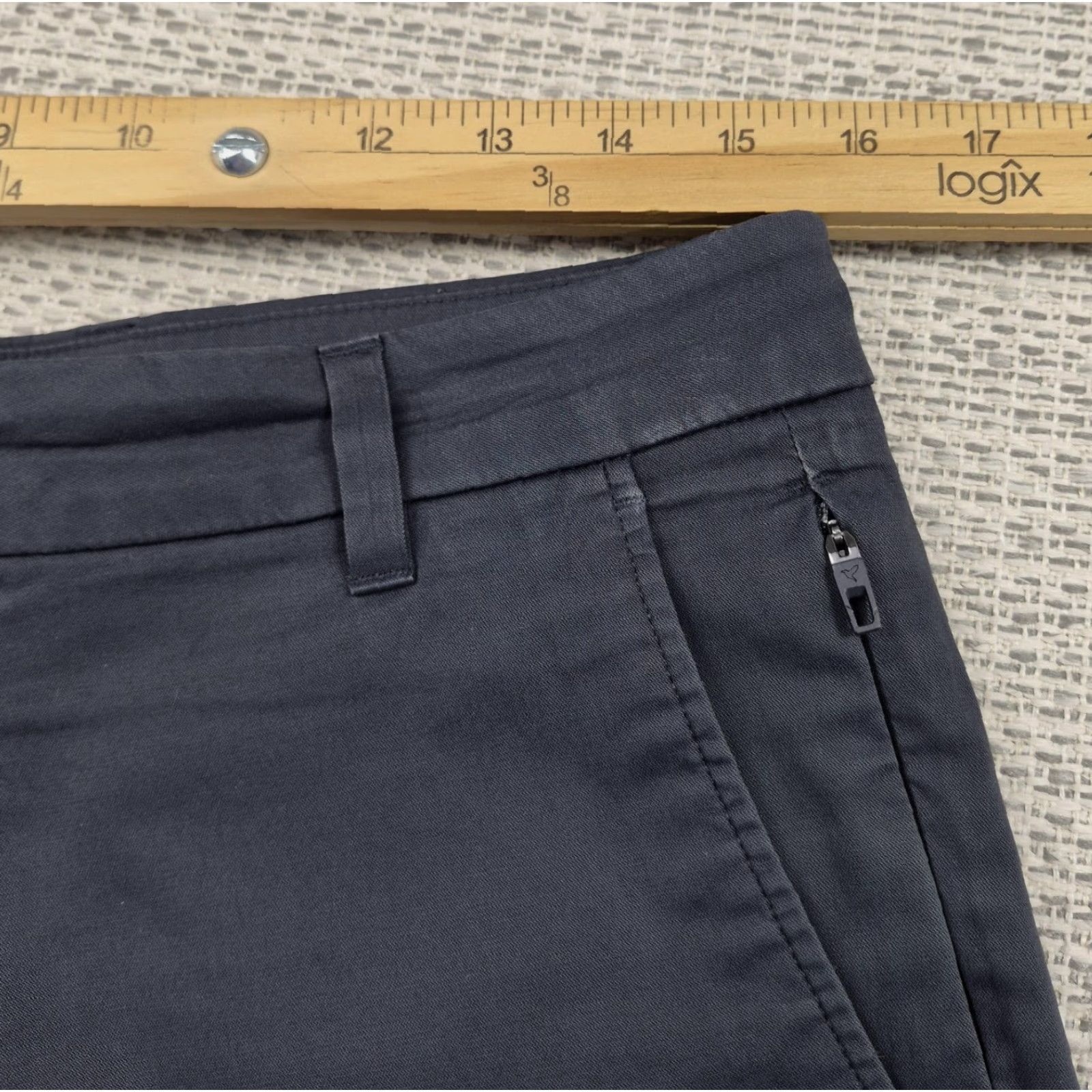Vintage Birddogs Pants Mens 35x28 Gray Chino Stretch Zip Pocket Performance Golf Size US 35 - 7 Thumbnail