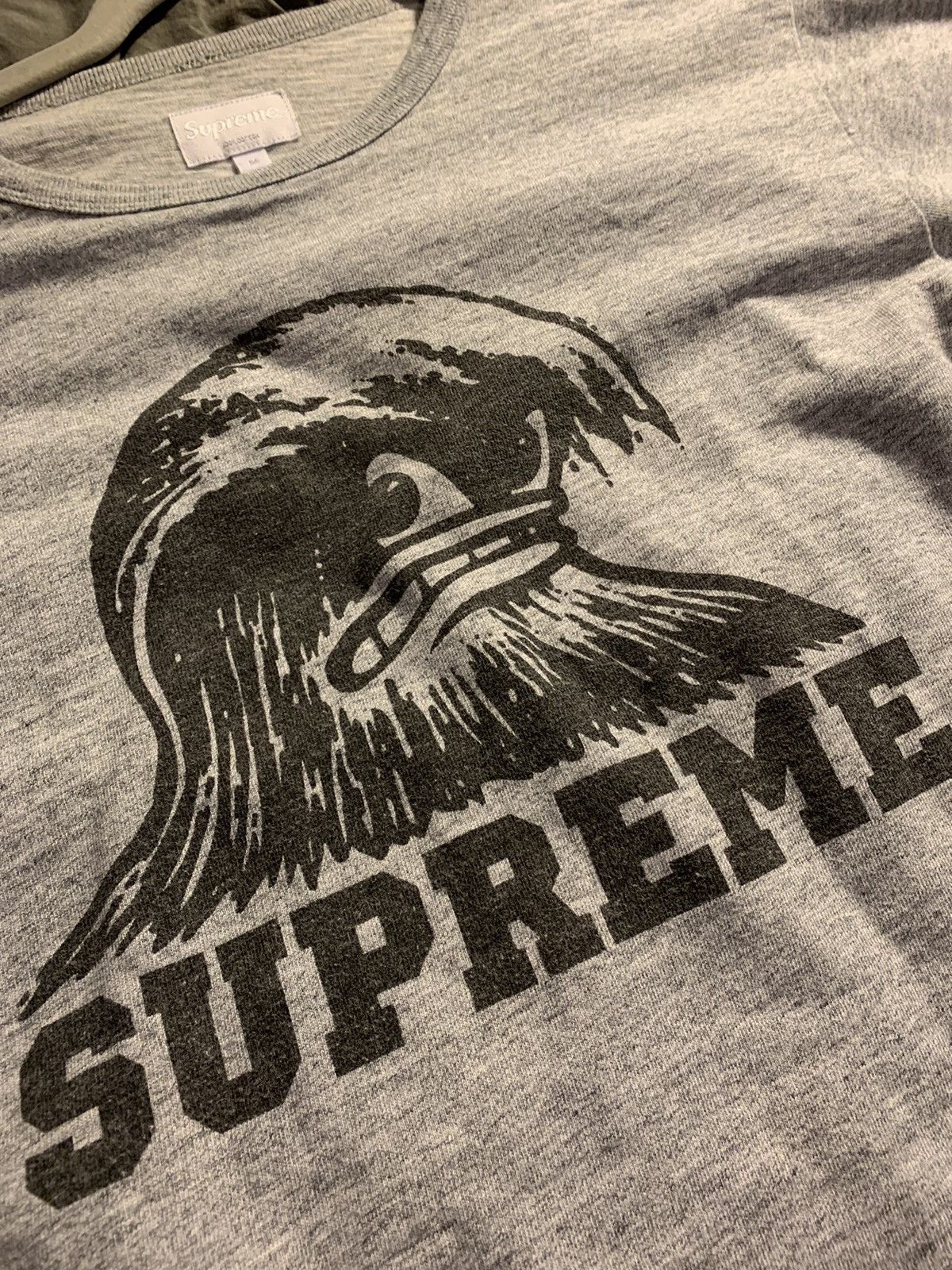 Supreme Supreme Wave Tee SS11 Heather Grey Size US M / EU 48-50 / 2 - 2 Thumbnail