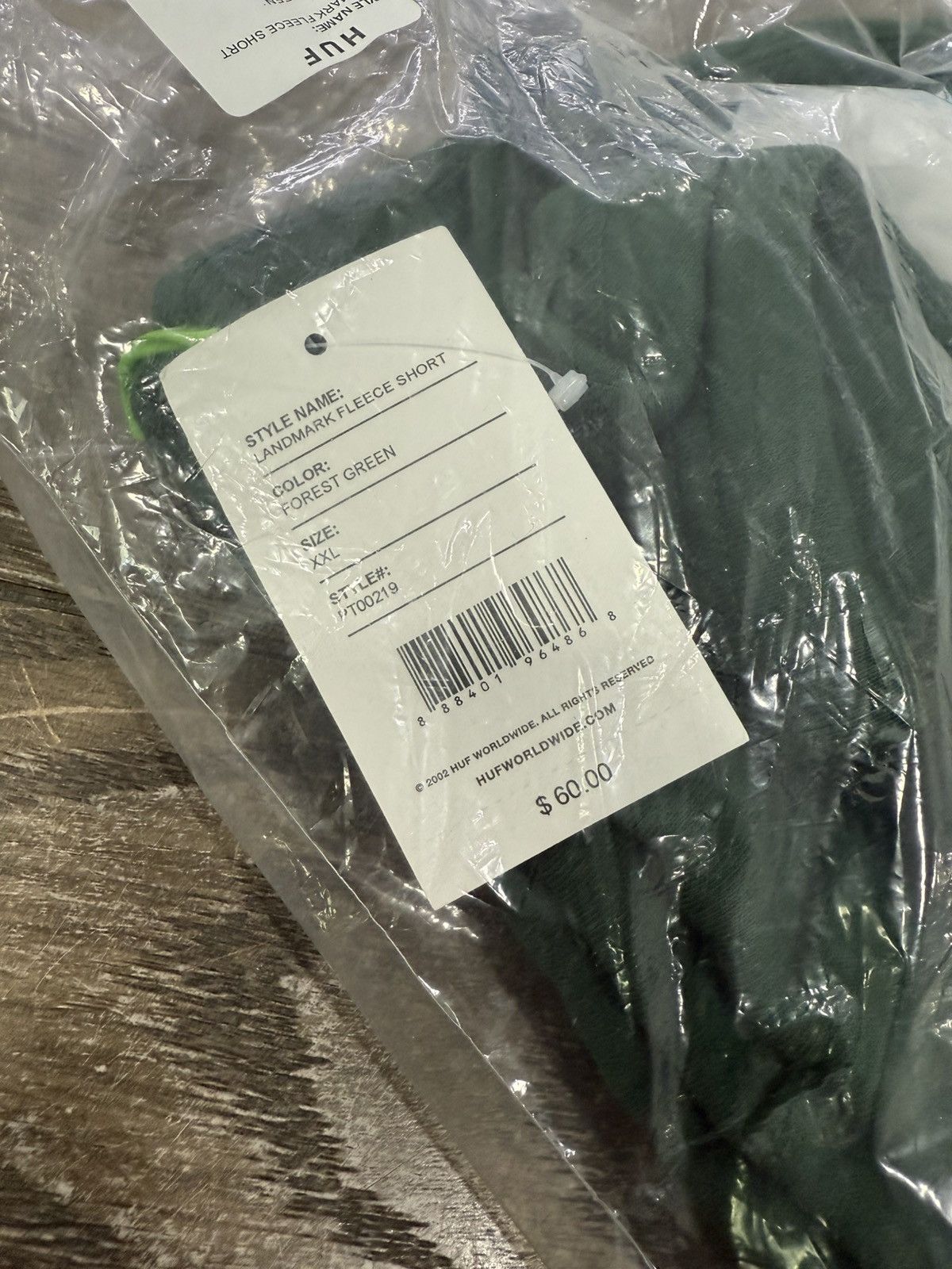 Designer × Huf ‼️ HUF Landmark Heavy Fleece Shorts Green XXL Size 2XL ‼️ Size US 38 / EU 54 - 8 Thumbnail