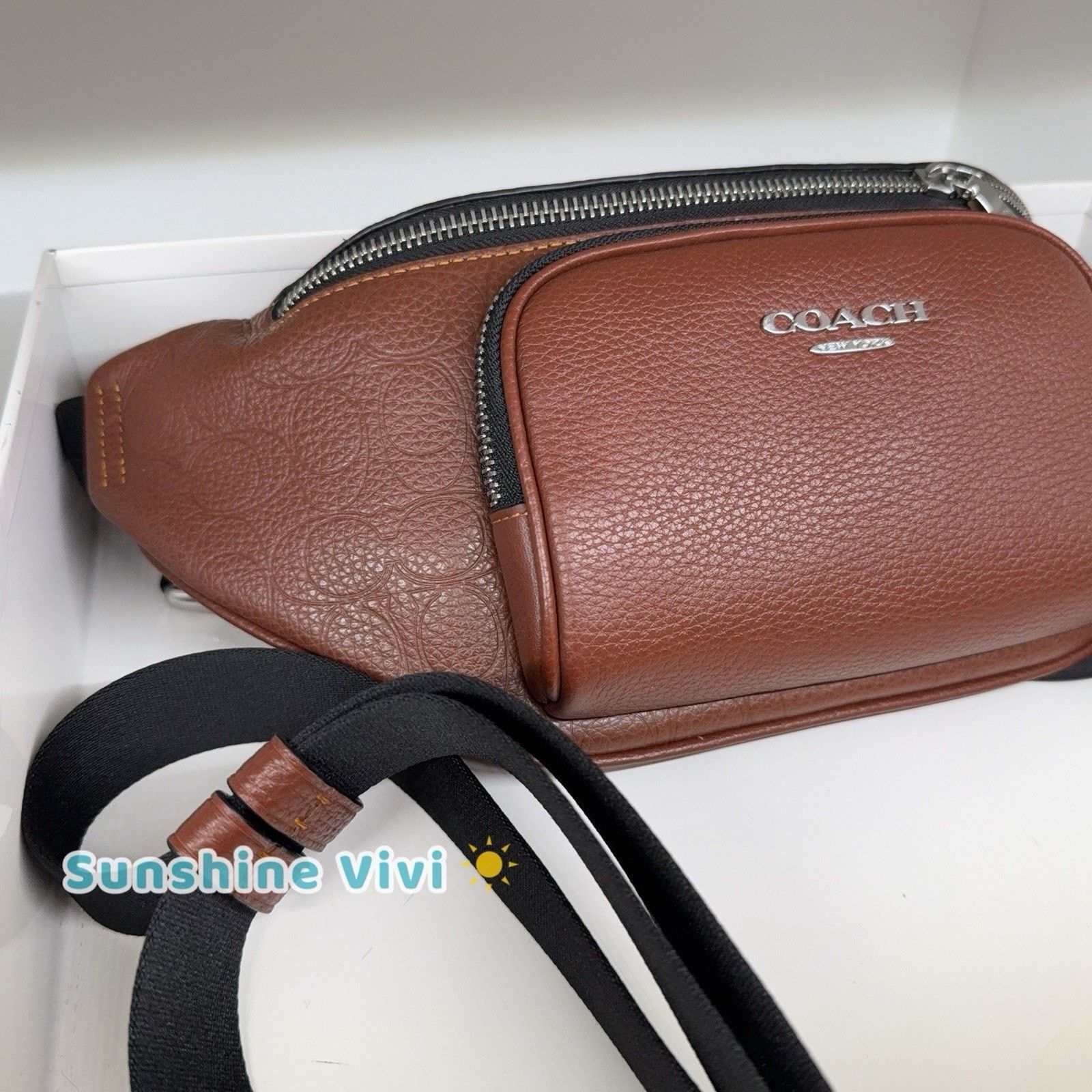 Coach NWT COACH Racer Small Belt Bag Leather Vintage Brown CDC44 Size ONE SIZE - 4 Thumbnail