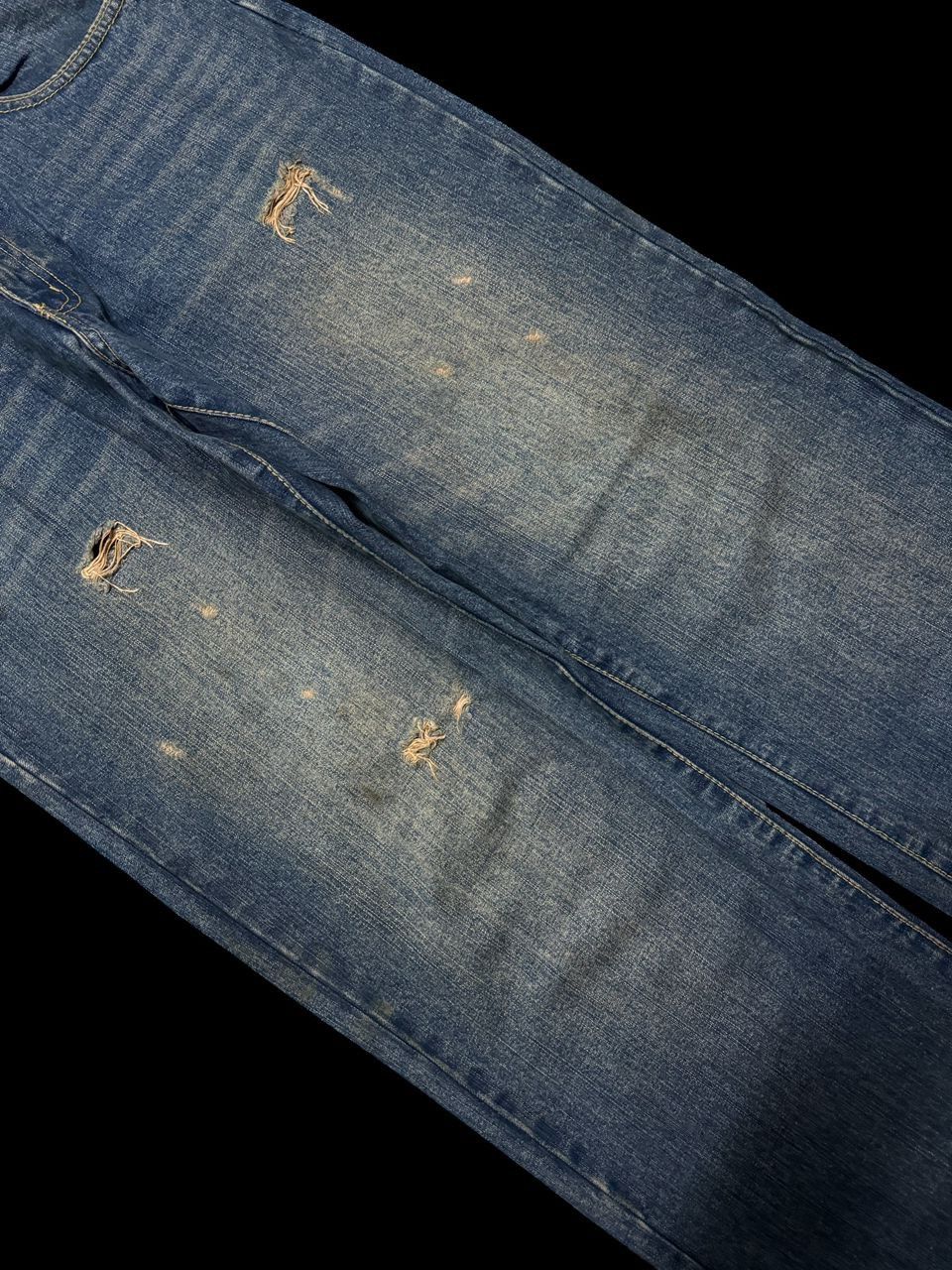 Hysteric Glamour INSANE 90s Amore Puro Baggy Rusty Mudwash Distressed Ripped Size US 29 - 7 Thumbnail