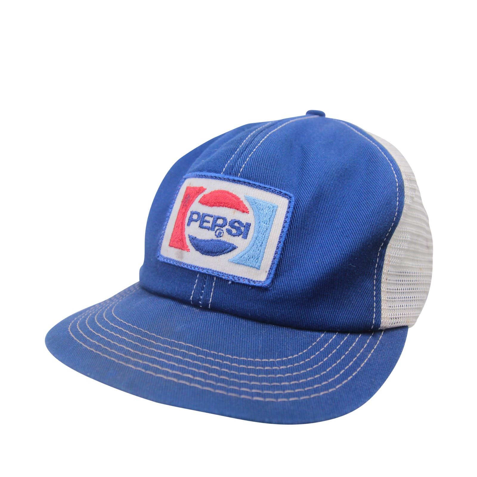 image of Vintage Pepsi Patch K-Products Mesh Trucker Hat in Blue, Men's