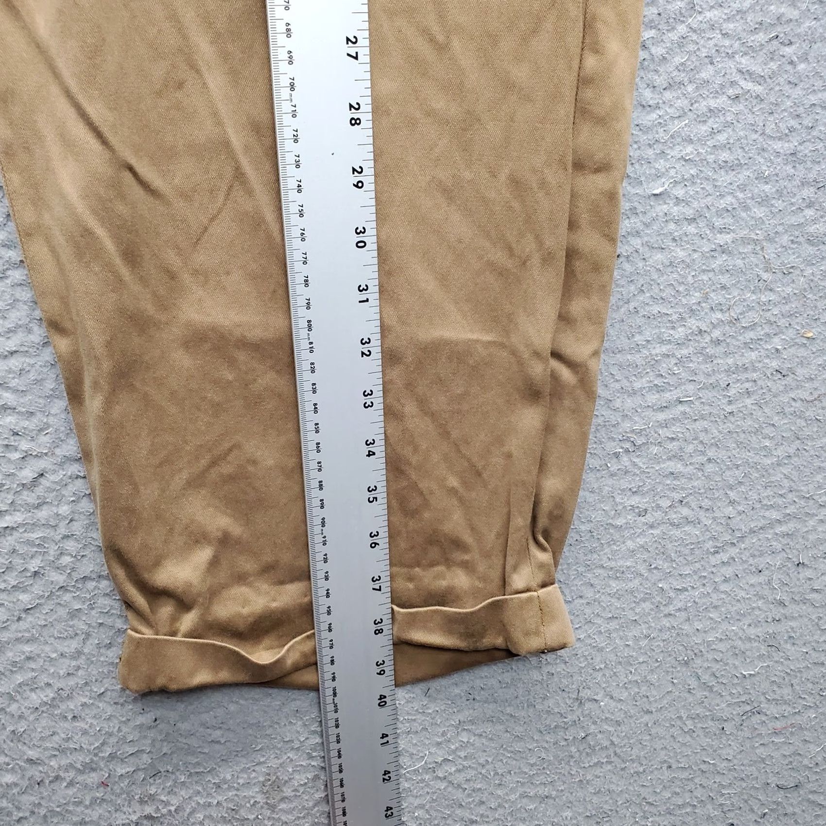 Ermenegildo Zegna Ermenegildo Zegna Chino Mens 40 Tan Classic Fit Cuffed Outdoor Straight Leg Pants Size US 40 / EU 56 - 3 Thumbnail