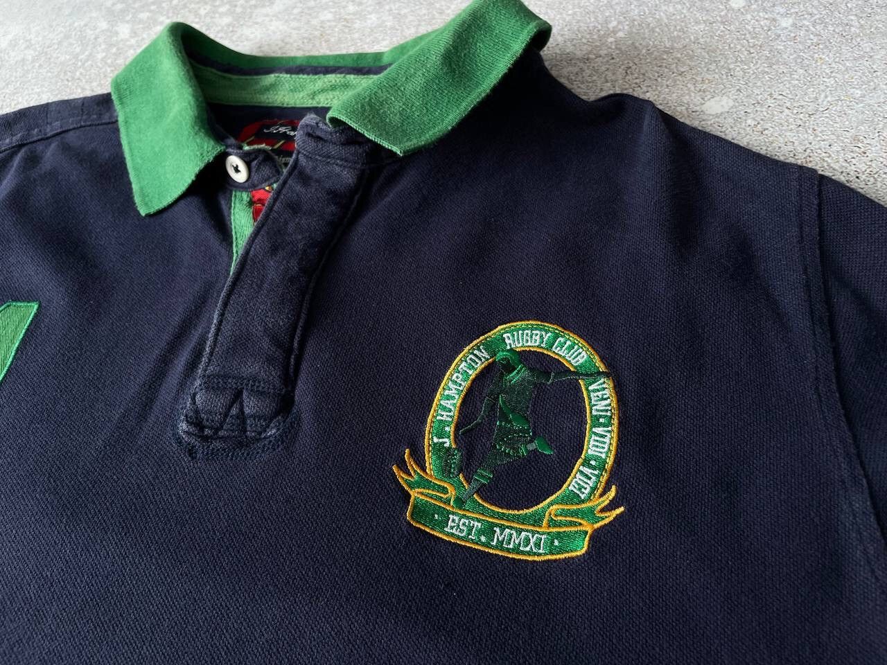 Designer × Vintage Vintage Hampton Rugby Polo #4 Big Embroidered Logo Y2K Rare Size US XL / EU 56 / 4 - 2 Thumbnail