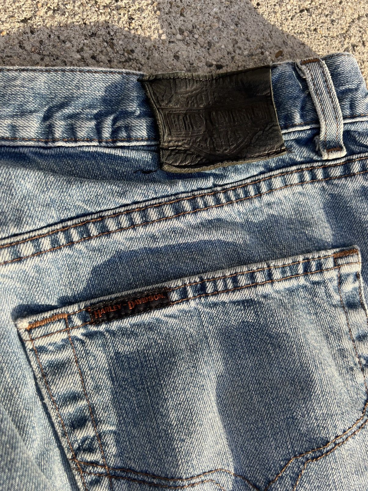 Vintage 90’s 2000’s Y2K VTG Vintage Harley Davidson Denim Blue Jeans Size US 36 / EU 52 - 8 Thumbnail