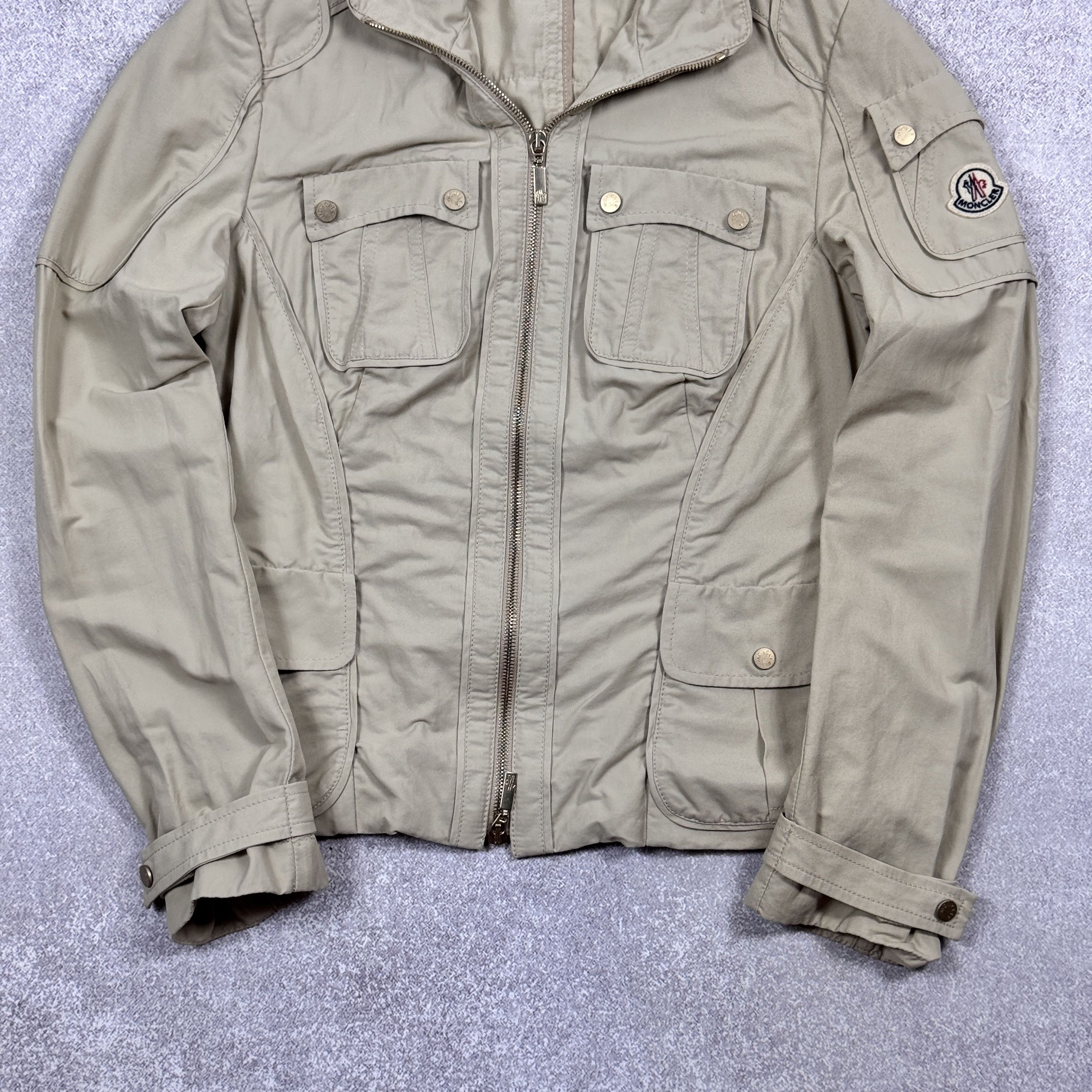 Moncler Women`s Moncler Cotton Blend Beige Military Jacket Size 1/S Size S / US 4 / IT 40 - 6 Thumbnail