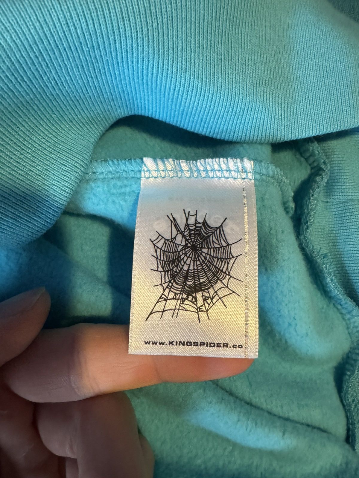 Sp5der Sp5der cyan punk v2 hoodie Size US M / EU 48-50 / 2 - 7 Thumbnail