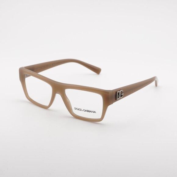 Dolce & Gabbana Dolce & Gabbana DG3382 3089 Eyeglasses Rectangle Opal Brown Size ONE SIZE - 8 Thumbnail