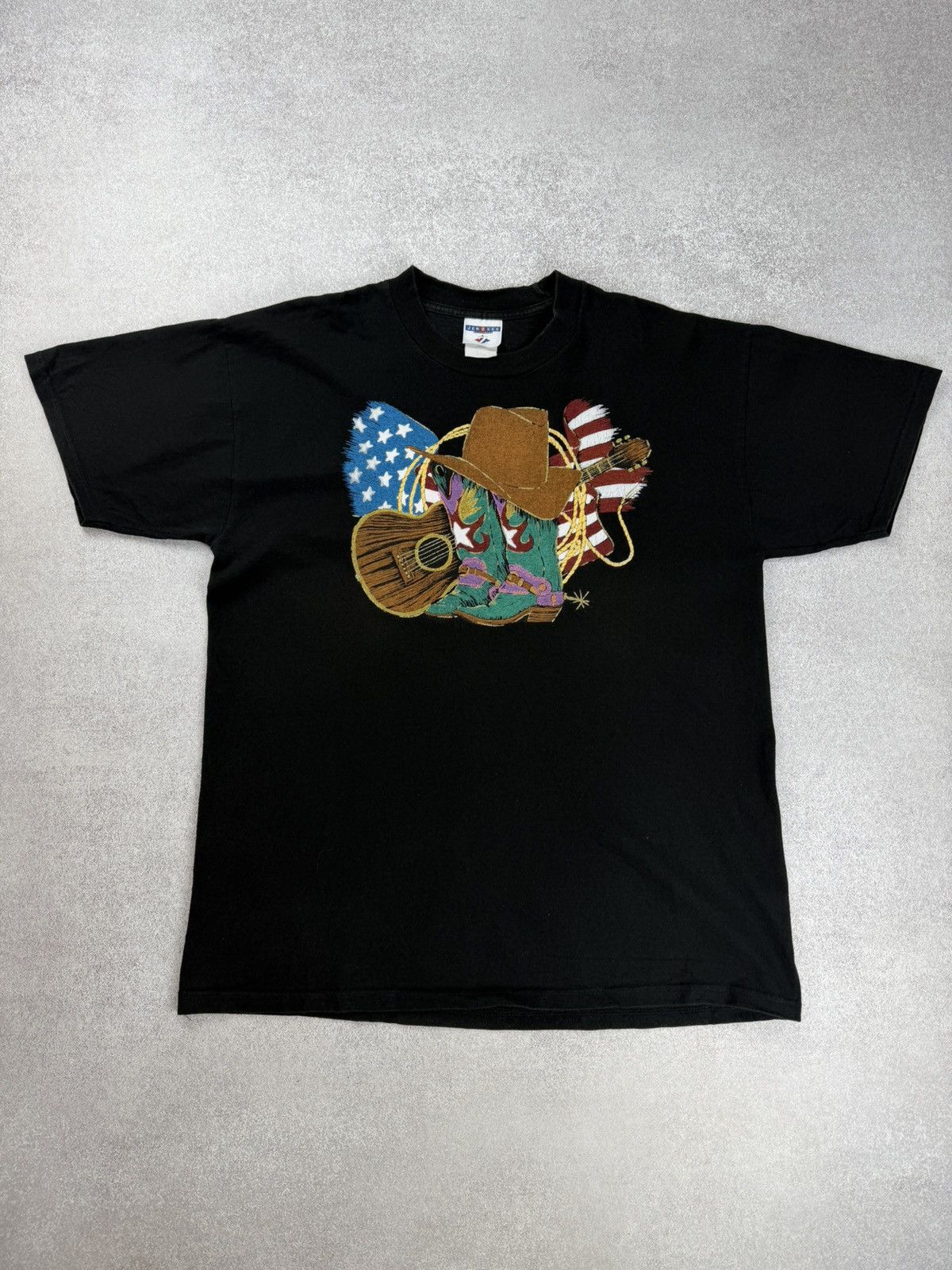 Vintage Vintage Country Music Logo T-Shirt Black Size L Size US L / EU 52-54 / 3 - 1 Thumbnail