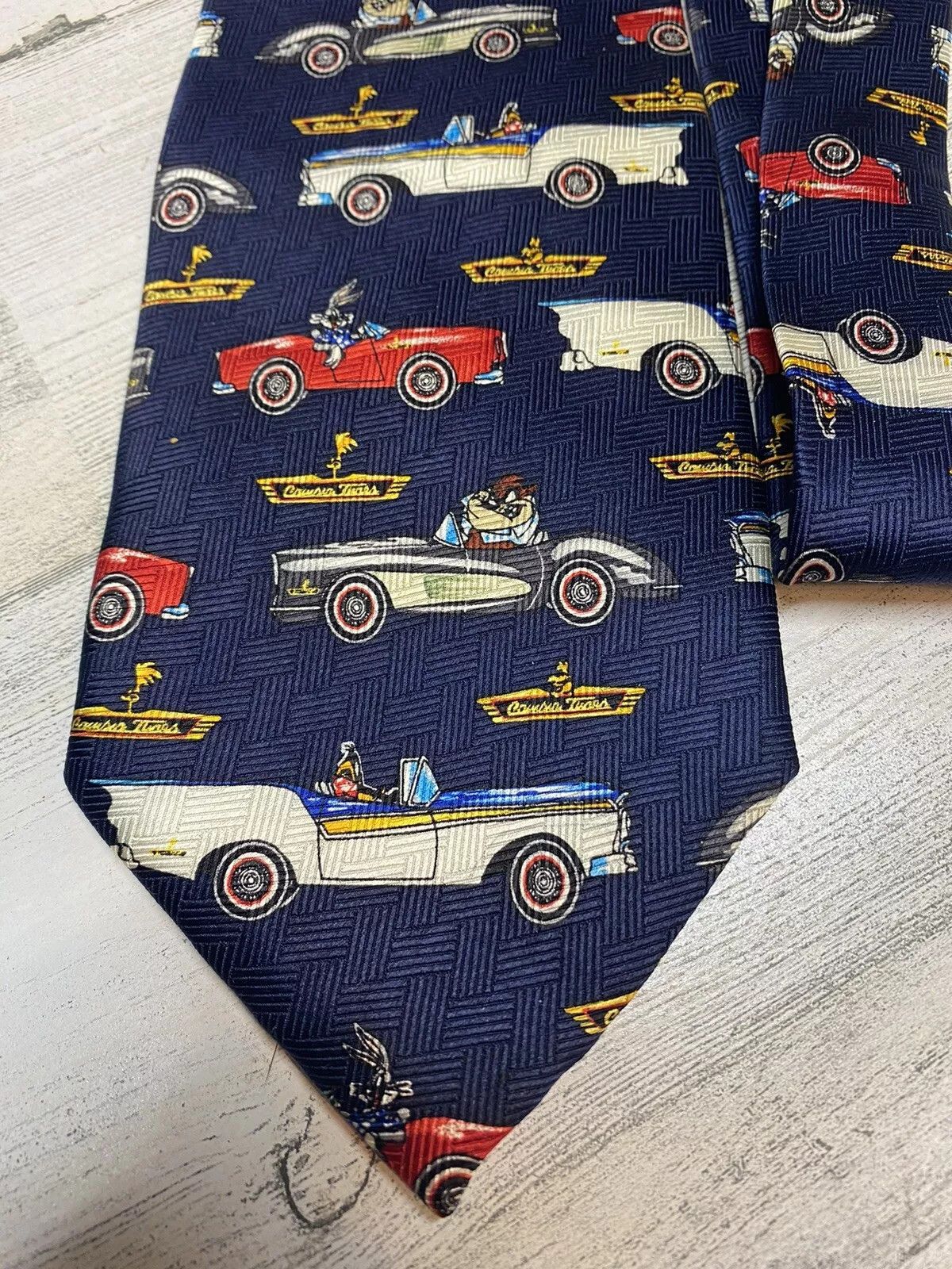 Vintage × Warner Bros Vtg 1999 Warner Bros. Looney Tunes Bugs Taz Daffy Muscle Car Size ONE SIZE - 1 Thumbnail
