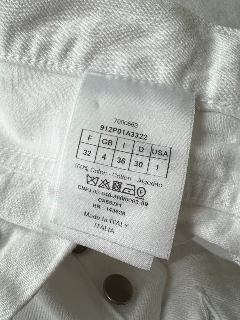 Dior Dior Size32 White old-fashioned cotton denim trousers Size 42" / US 20 - 4 Thumbnail