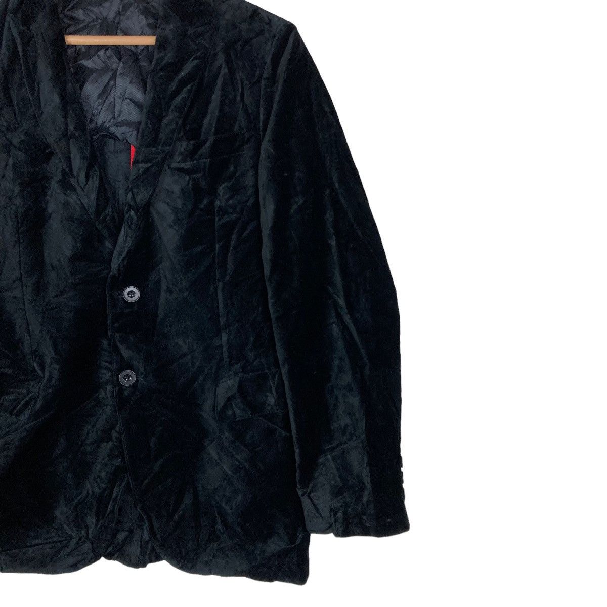 Vintage Vintage The Semantic Design Flat Button Velvet Coat Blazer Size US M / EU 48-50 / 2 - 3 Thumbnail