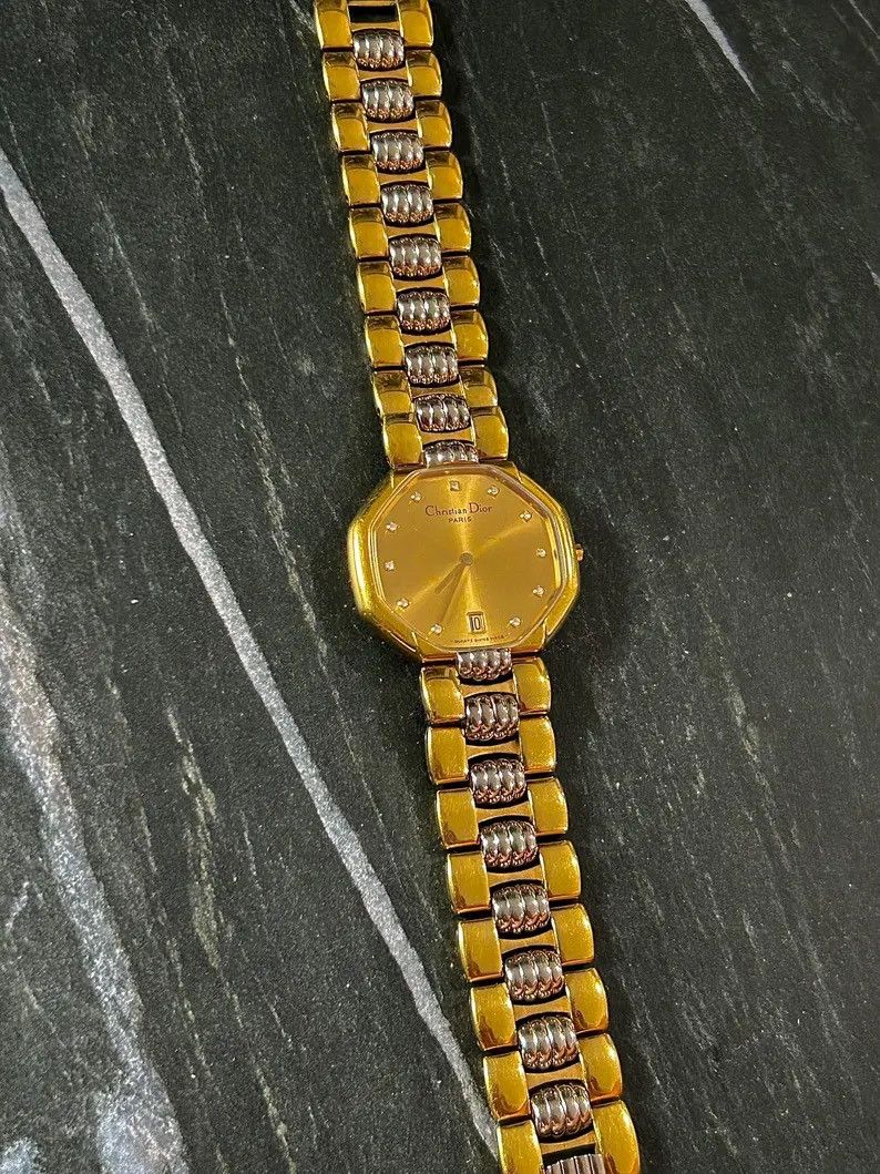 Dior Vintage Christian Dior Two Tone Octagon Womens Watch Size ONE SIZE - 2 Thumbnail