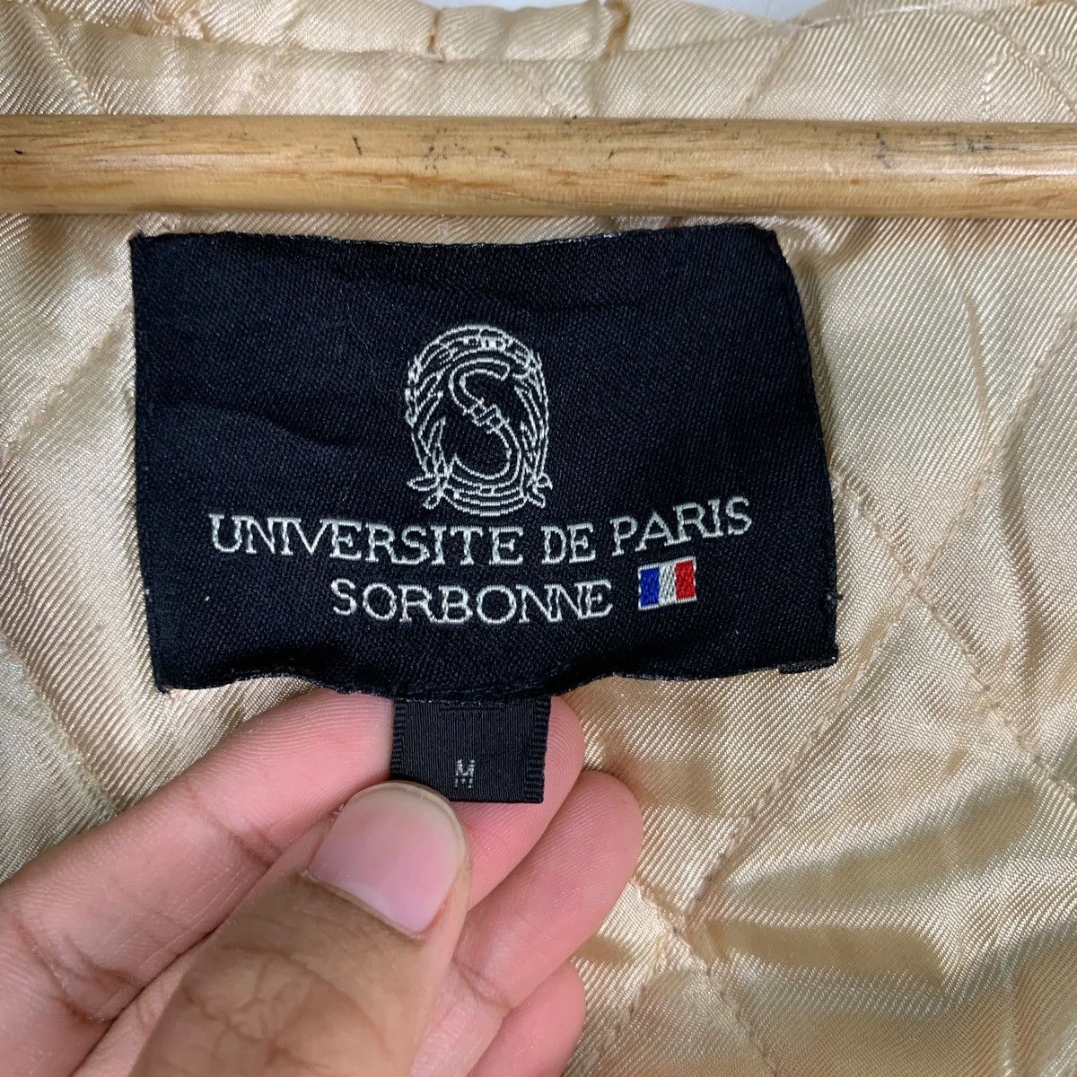 Vintage Univesite De Paris Surbonne Red Fleece Hoodie #1083-C49 Size US M / EU 48-50 / 2 - 18 Thumbnail