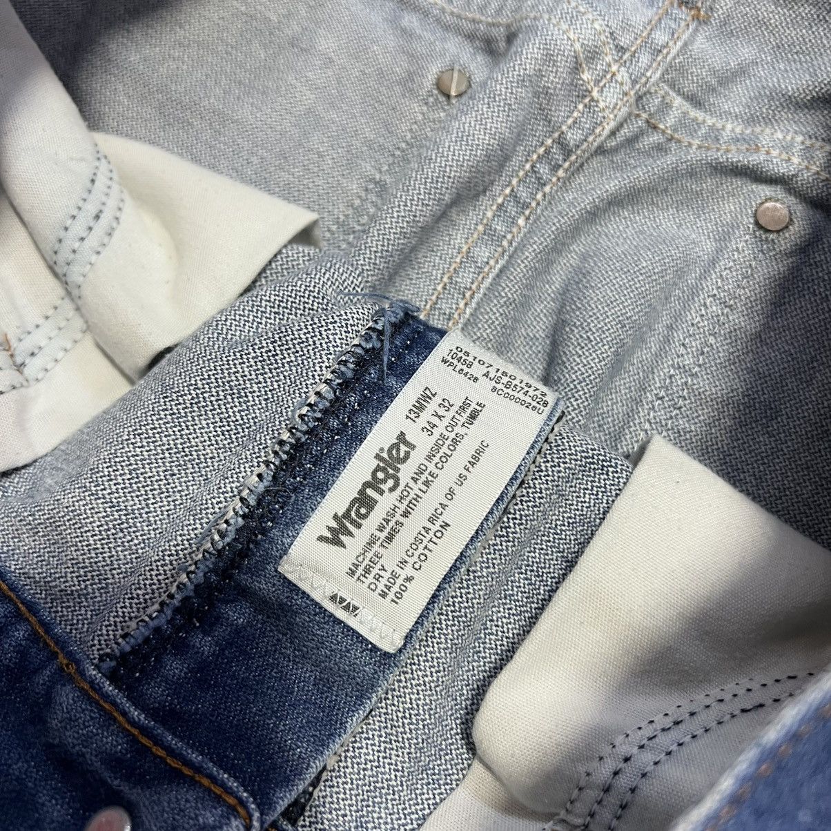 Vintage × Wrangler Vintage Wrangler 13MWZ Cowboy Cut Western Denim Jeans 90s Size US 34 / EU 50 - 9 Thumbnail