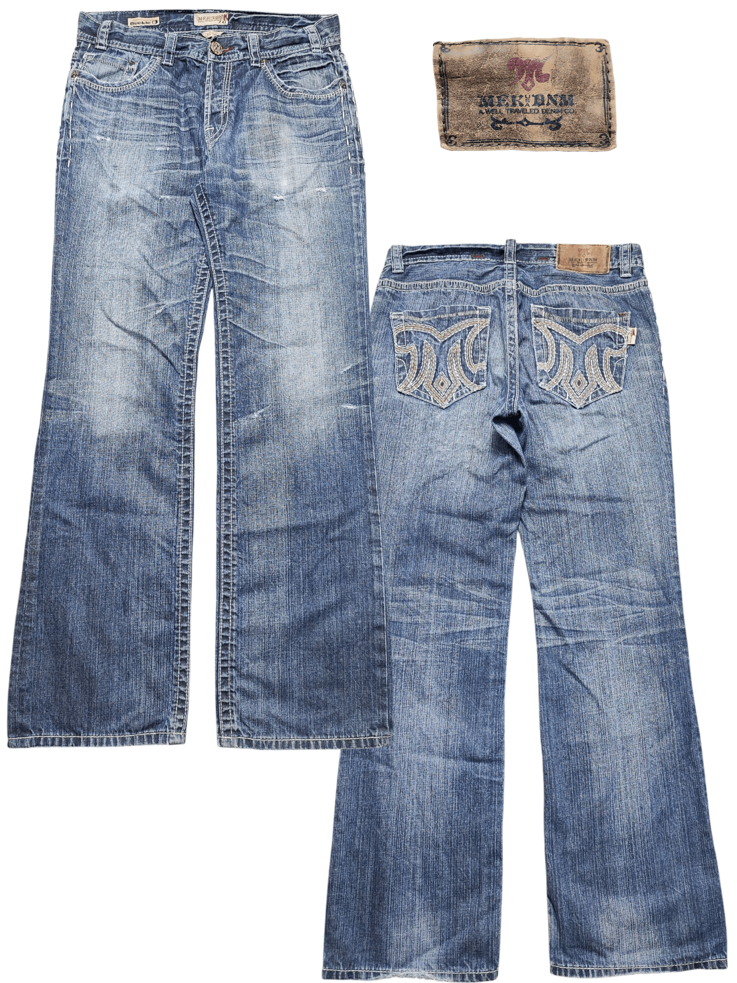 Mek Denim × Vintage Mek Denim USA Dagger Hearts Denim Pant Size US 32 / EU 48 - 1 Thumbnail