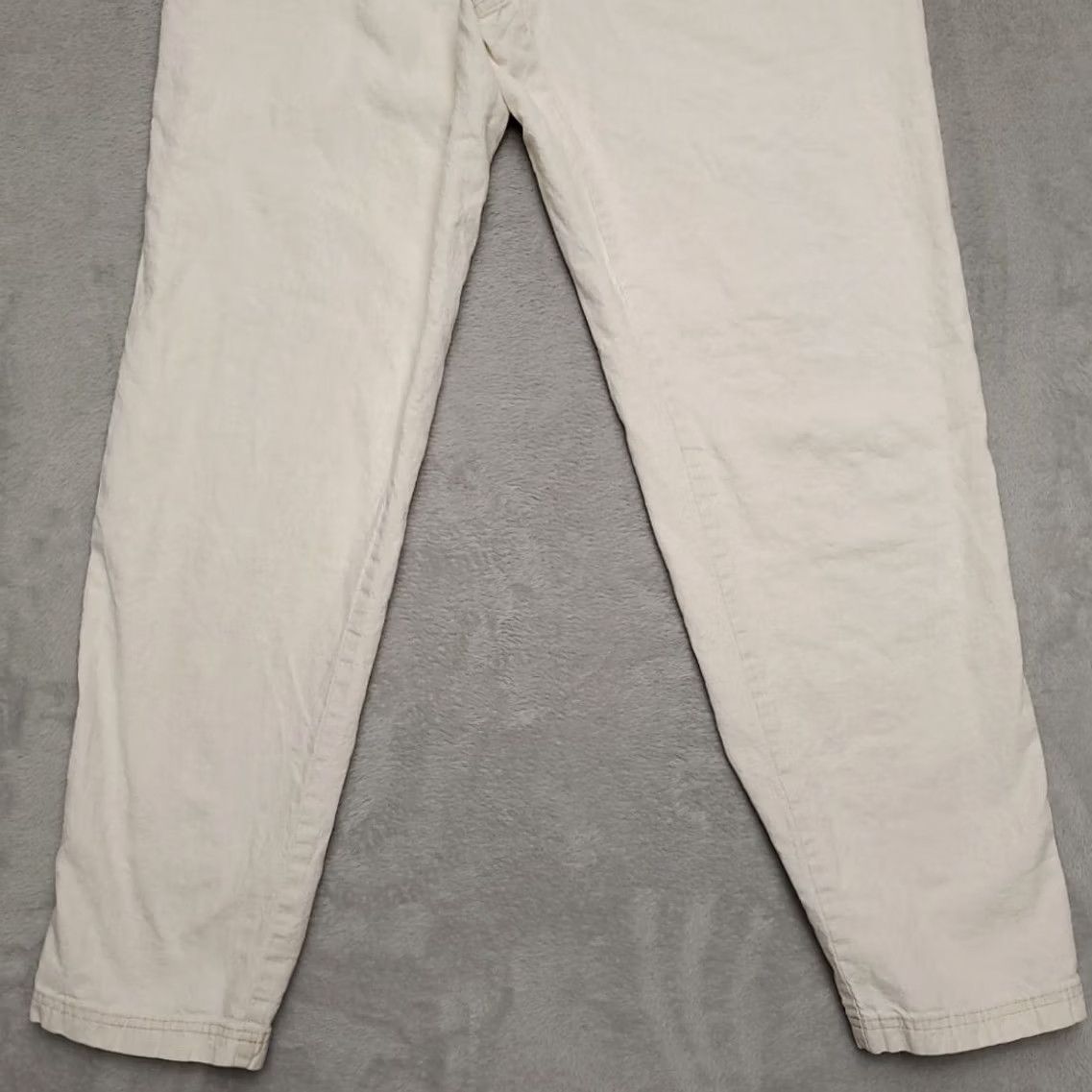 Vintage VINTAGE Id Blues VTG Linen Blend Pants Women 12 White Taper Leg Pleated Front 90s Y2K Casual Womens Size 34" / US 12 / IT 48 - 2 Thumbnail
