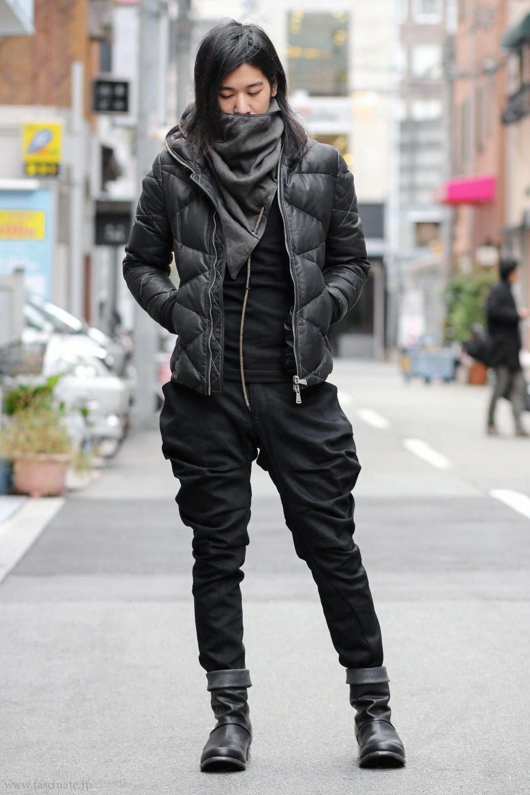image of 10Sei0Otto Black Guidi Leather Overlock Puffer Down Jacket, Men's (Size XL)