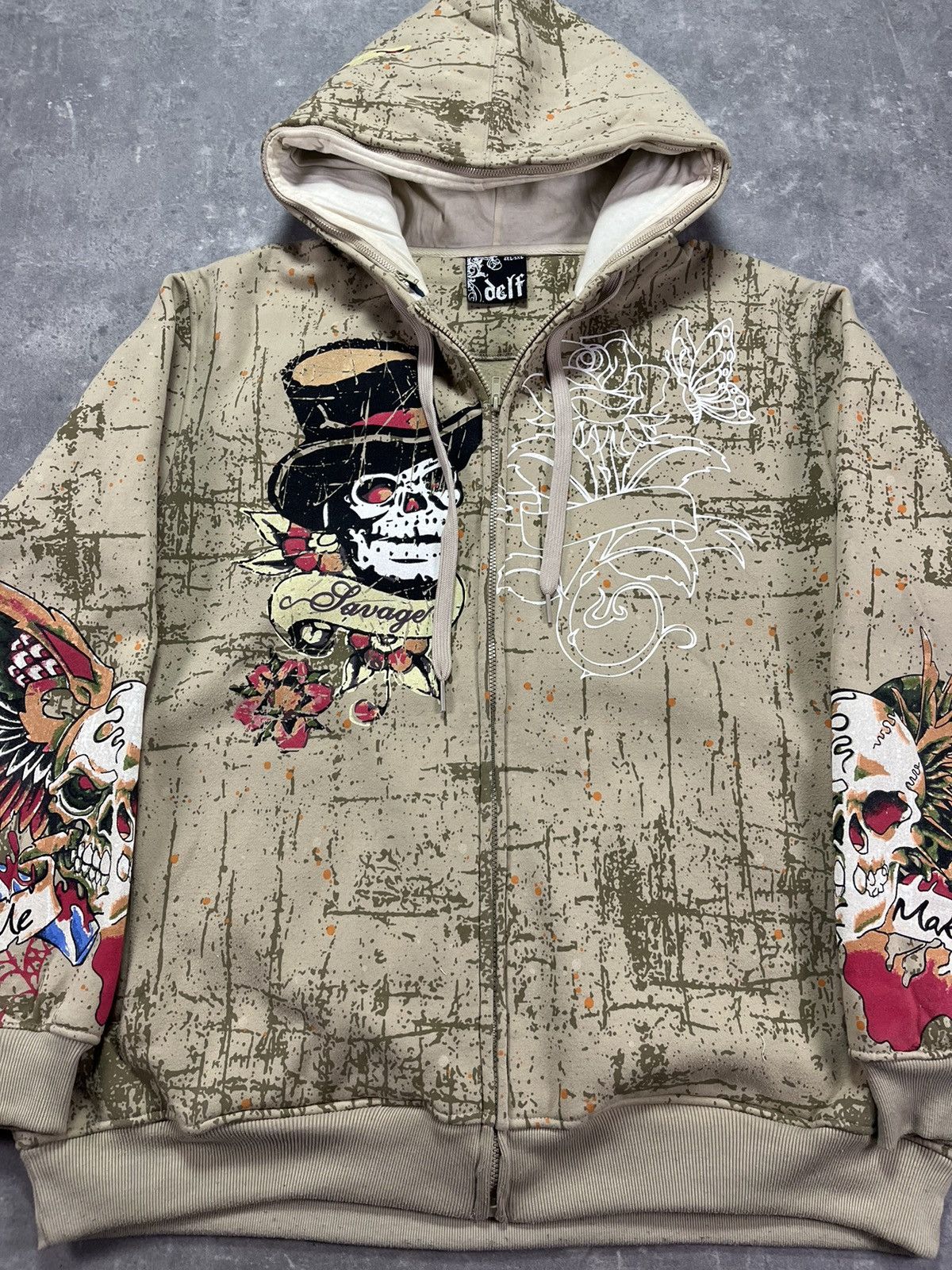 Southpole 00s Delf Baggy Printed AOP Skulls Zip Hoodie 4XL Imperious Size US XXL / EU 58 / 5 - 6 Thumbnail