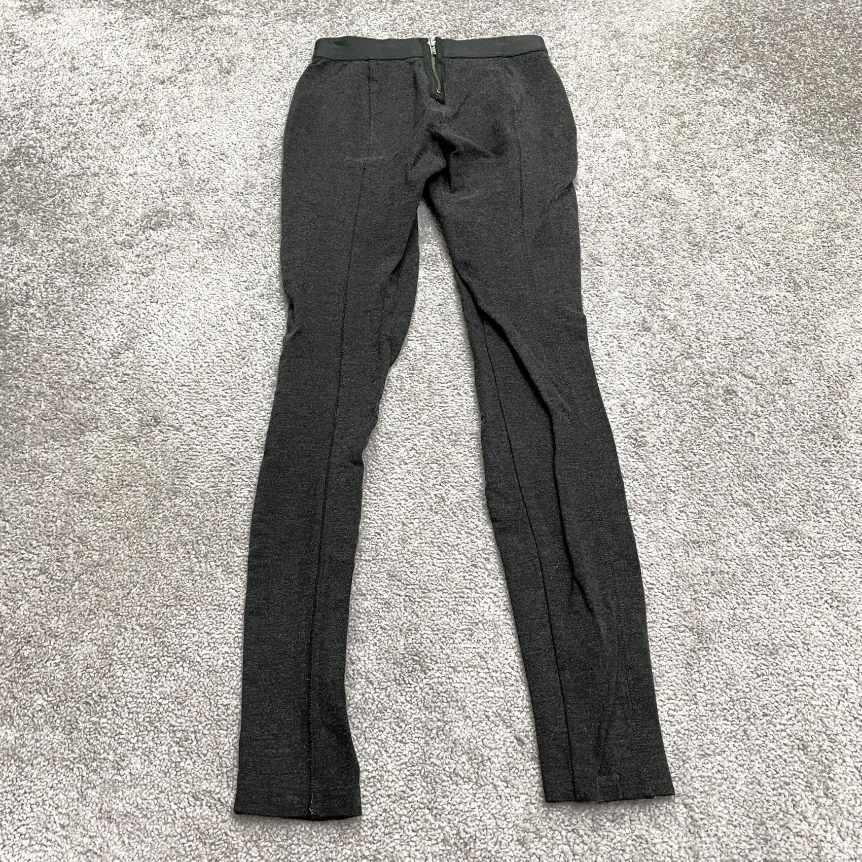 J.Crew J.Crew Compression Leggings Womens 00R Gray Mid Rise Stretch Zip 24x29 - Leggings, Activewear, Cross Training, Yoga, Walking, School, Travel Size 24" / US 00 / IT 34 - 2 Thumbnail