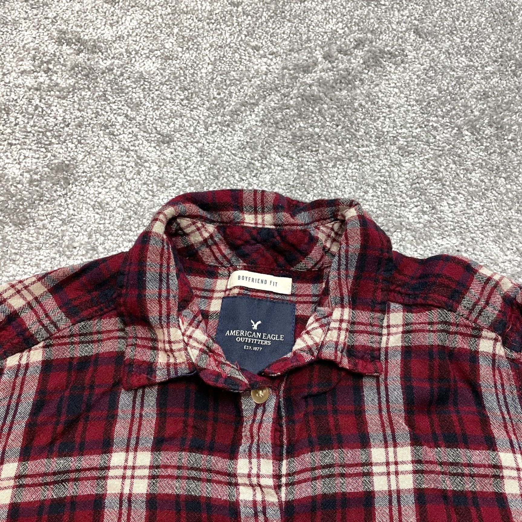 Abercrombie & Fitch VINTAGE Abercrombie & Fitch Ann-Mazingly Soft Flannel Shirt Womens Small Boyfriend Fit Size S / US 4 / IT 40 - 2 Thumbnail