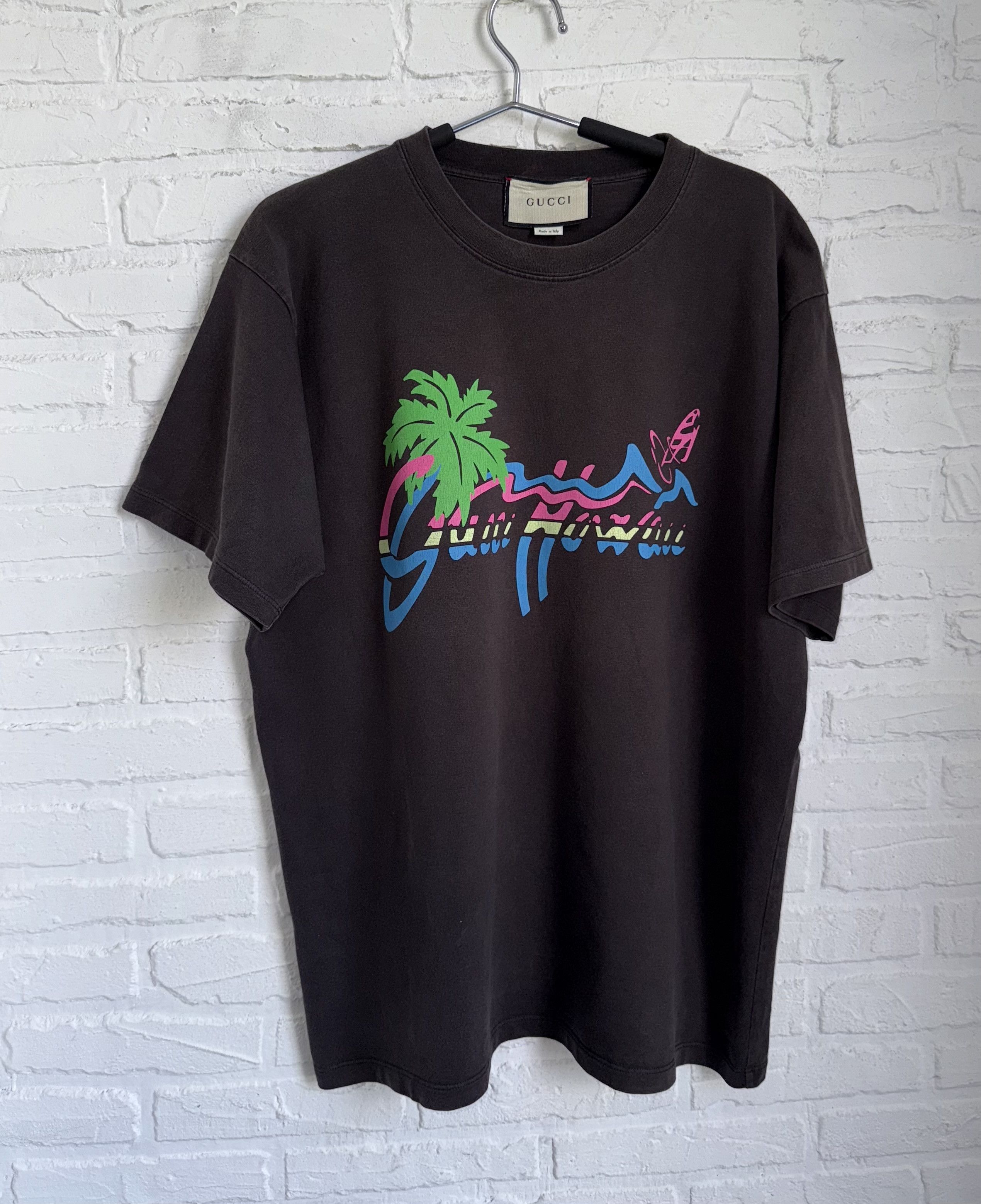Gucci Hawaii faded oversized t-shirt