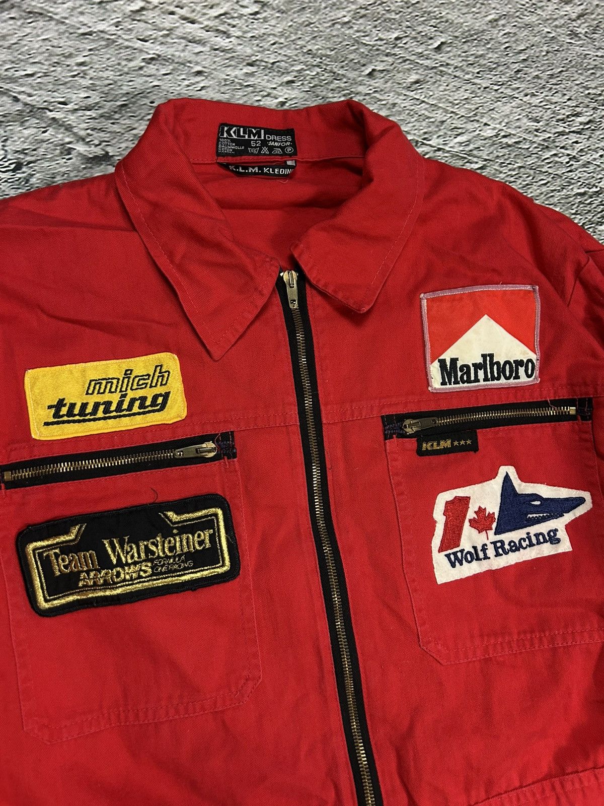 Vintage Vintage Goodyear Marlboro Racing Motorsport Overall Red Size US 34 / EU 50 - 2 Thumbnail