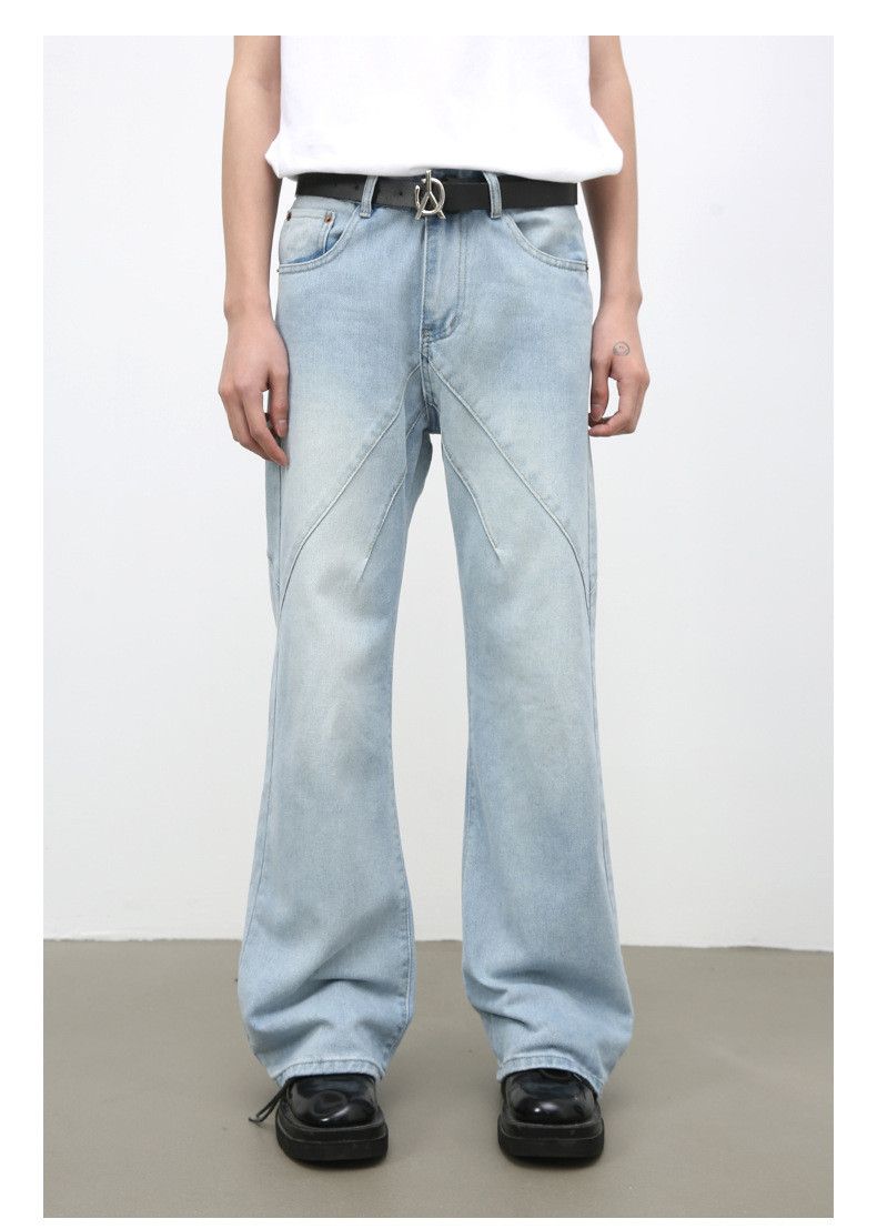 Japanese Brand × Jean Vintage Washed Stitching All-match Loose Flared Jeans Size US 32 / EU 48 - 1 Thumbnail