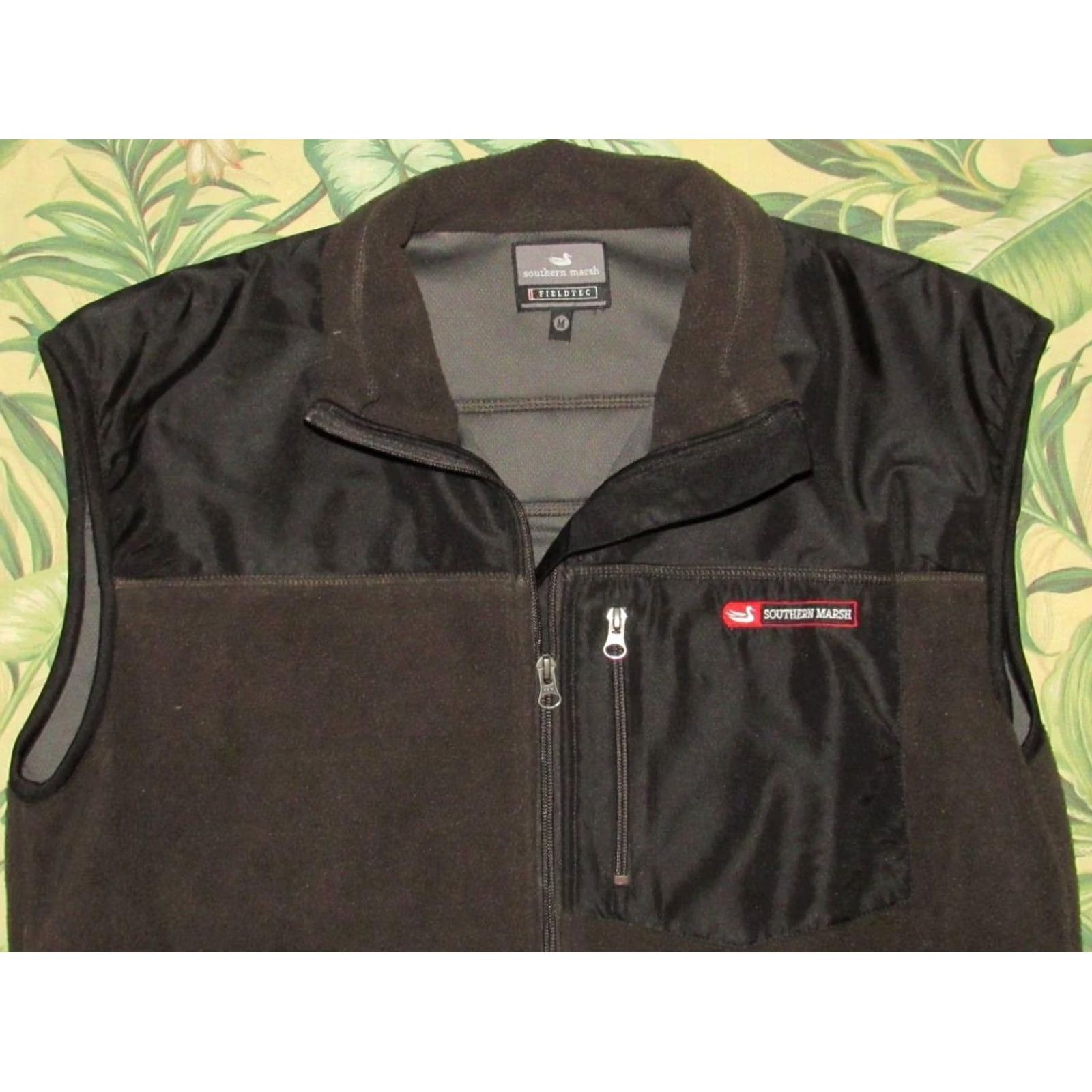 Vintage SOUTHERN MARSH Green Black Full Zip Fieldtec Fleece Vest Medium Size US M / EU 48-50 / 2 - 2 Thumbnail